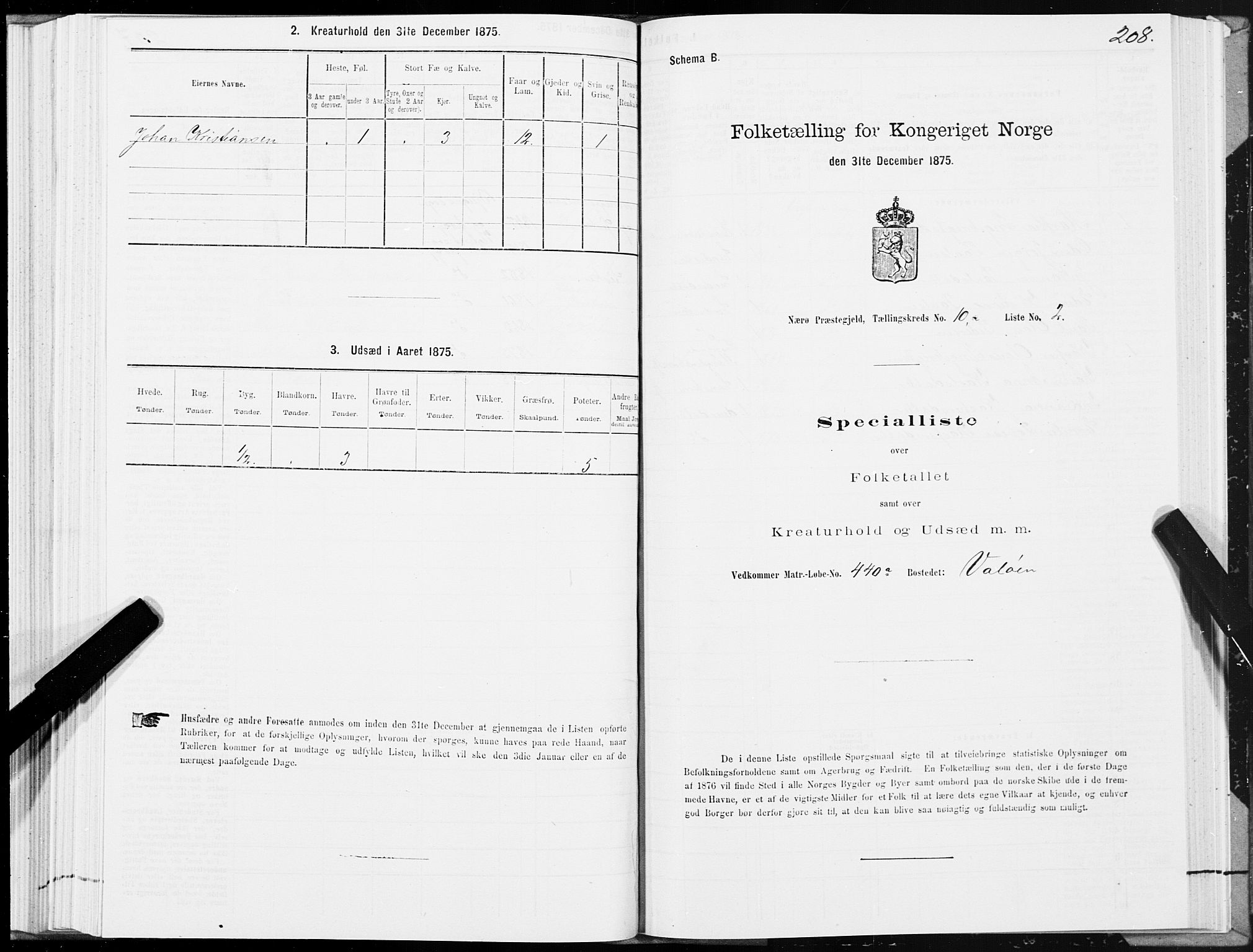 SAT, Folketelling 1875 for 1751P Nærøy prestegjeld, 1875, s. 4208