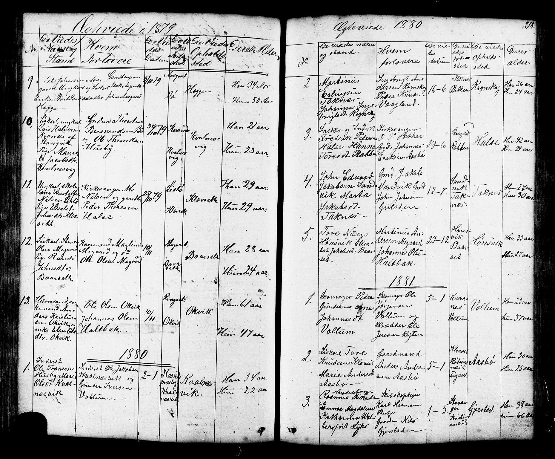 Ministerialprotokoller, klokkerbøker og fødselsregistre - Møre og Romsdal, SAT/A-1454/576/L0890: Klokkerbok nr. 576C01, 1837-1908, s. 215