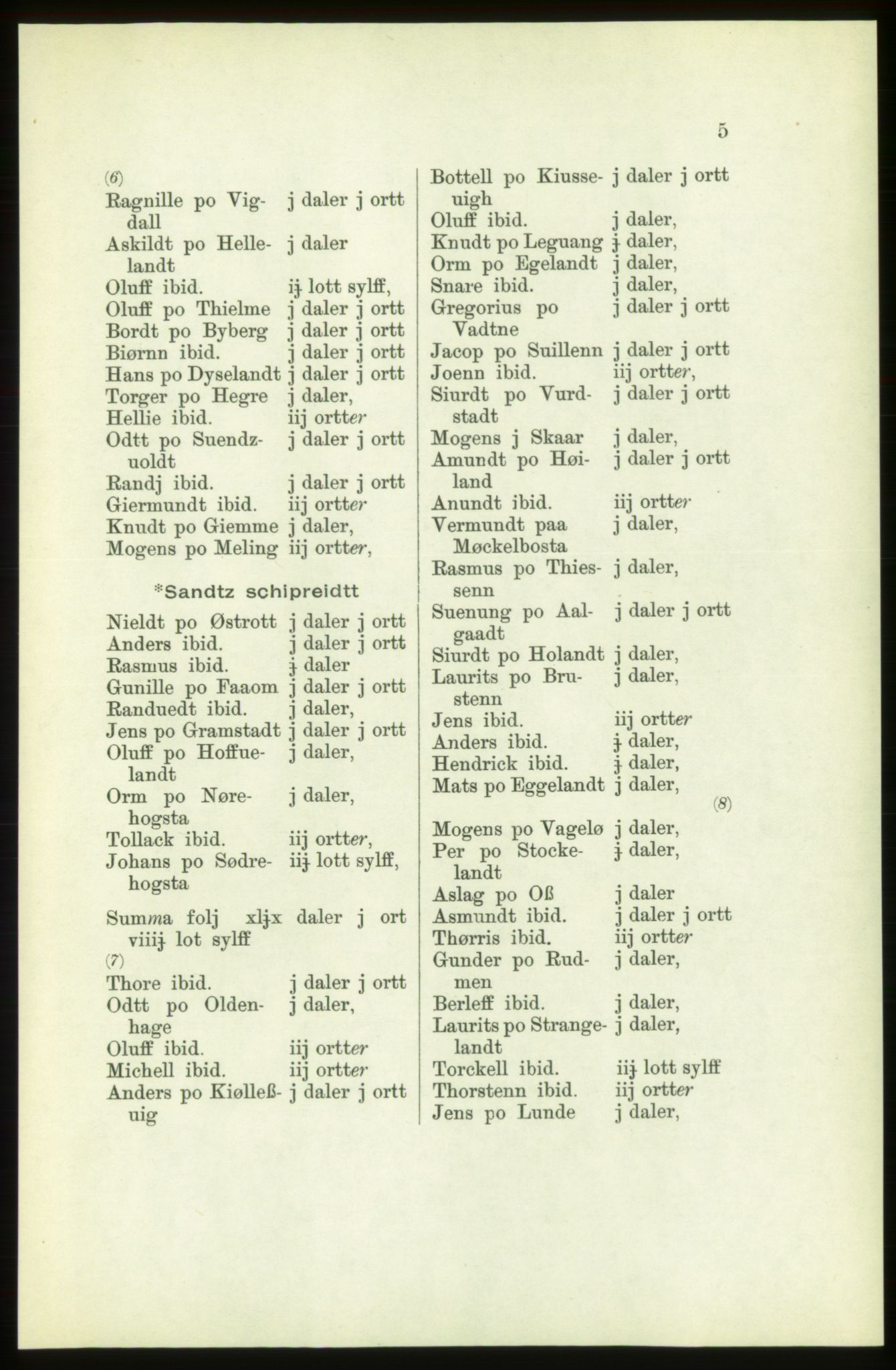 Publikasjoner utgitt av Arkivverket, PUBL/PUBL-001/C/0003: Bind 3: Skatten av Bergenhus len 1563, 1563, s. 5