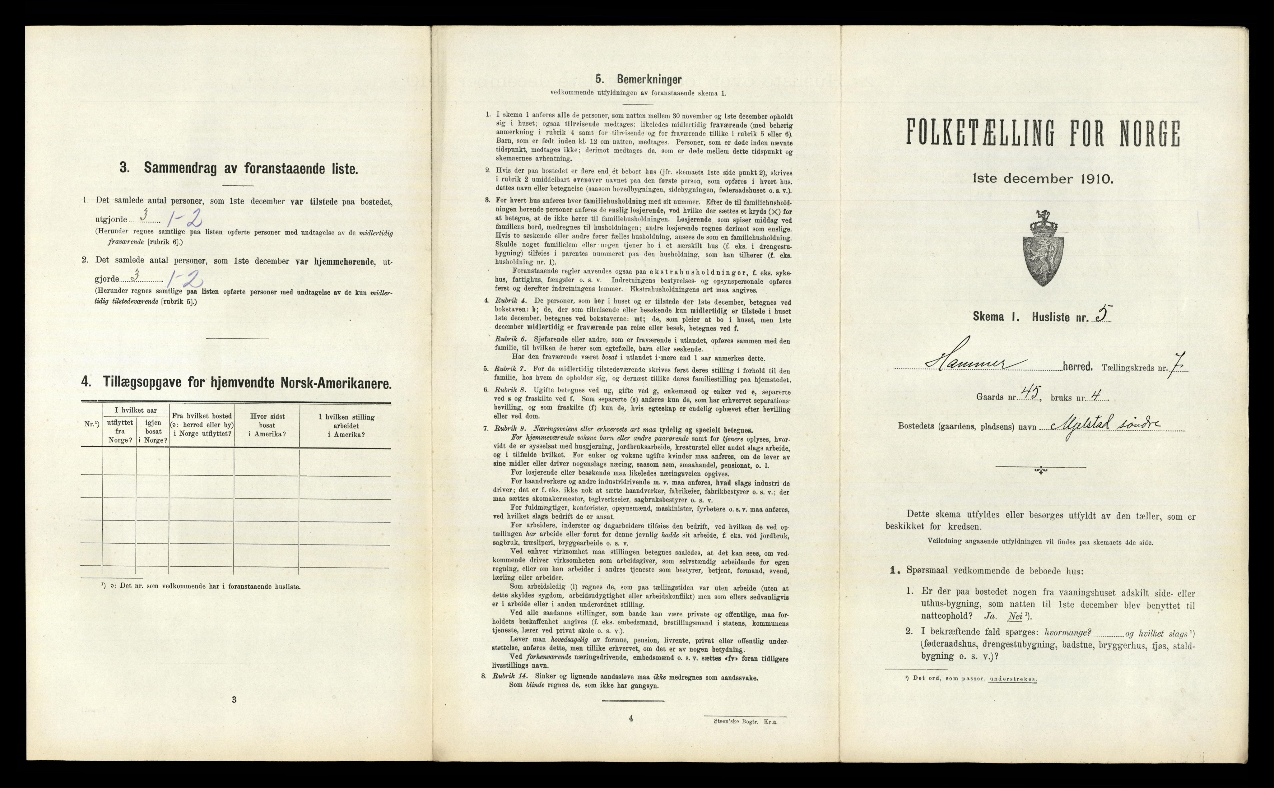 RA, Folketelling 1910 for 1254 Hamre herred, 1910, s. 446