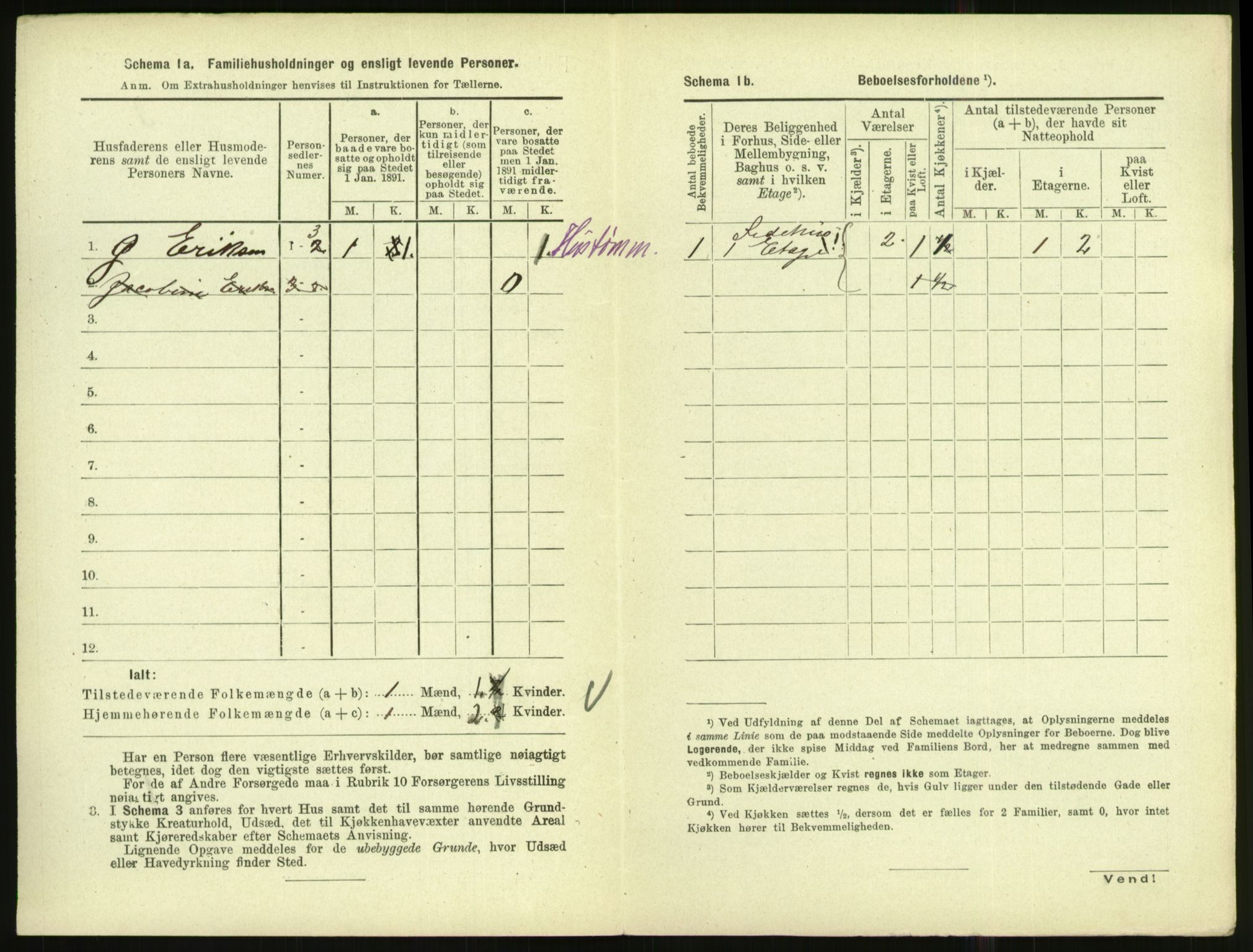 RA, Folketelling 1891 for 1002 Mandal ladested, 1891, s. 1020