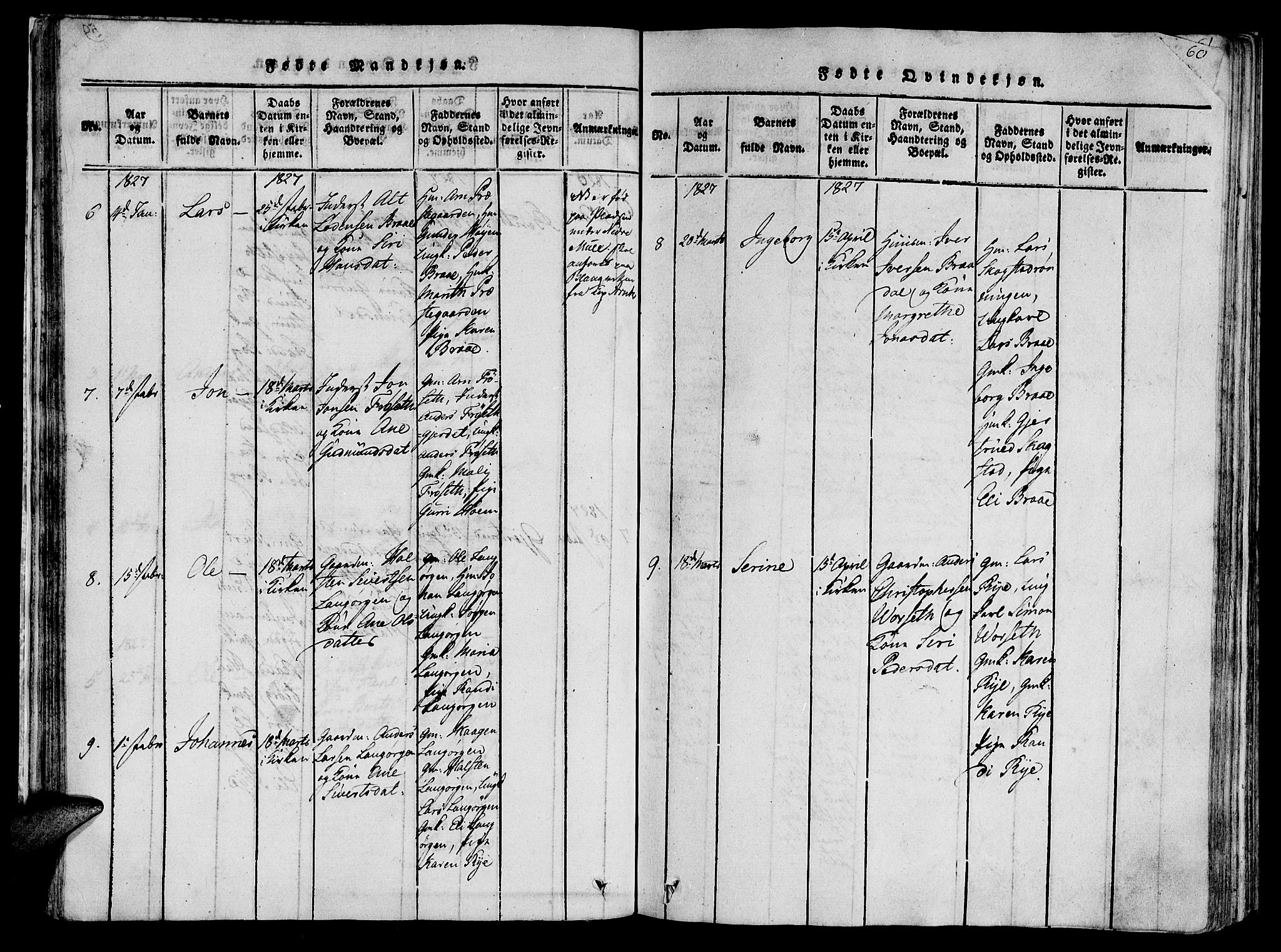 Ministerialprotokoller, klokkerbøker og fødselsregistre - Sør-Trøndelag, SAT/A-1456/612/L0372: Ministerialbok nr. 612A06 /1, 1816-1828, s. 60