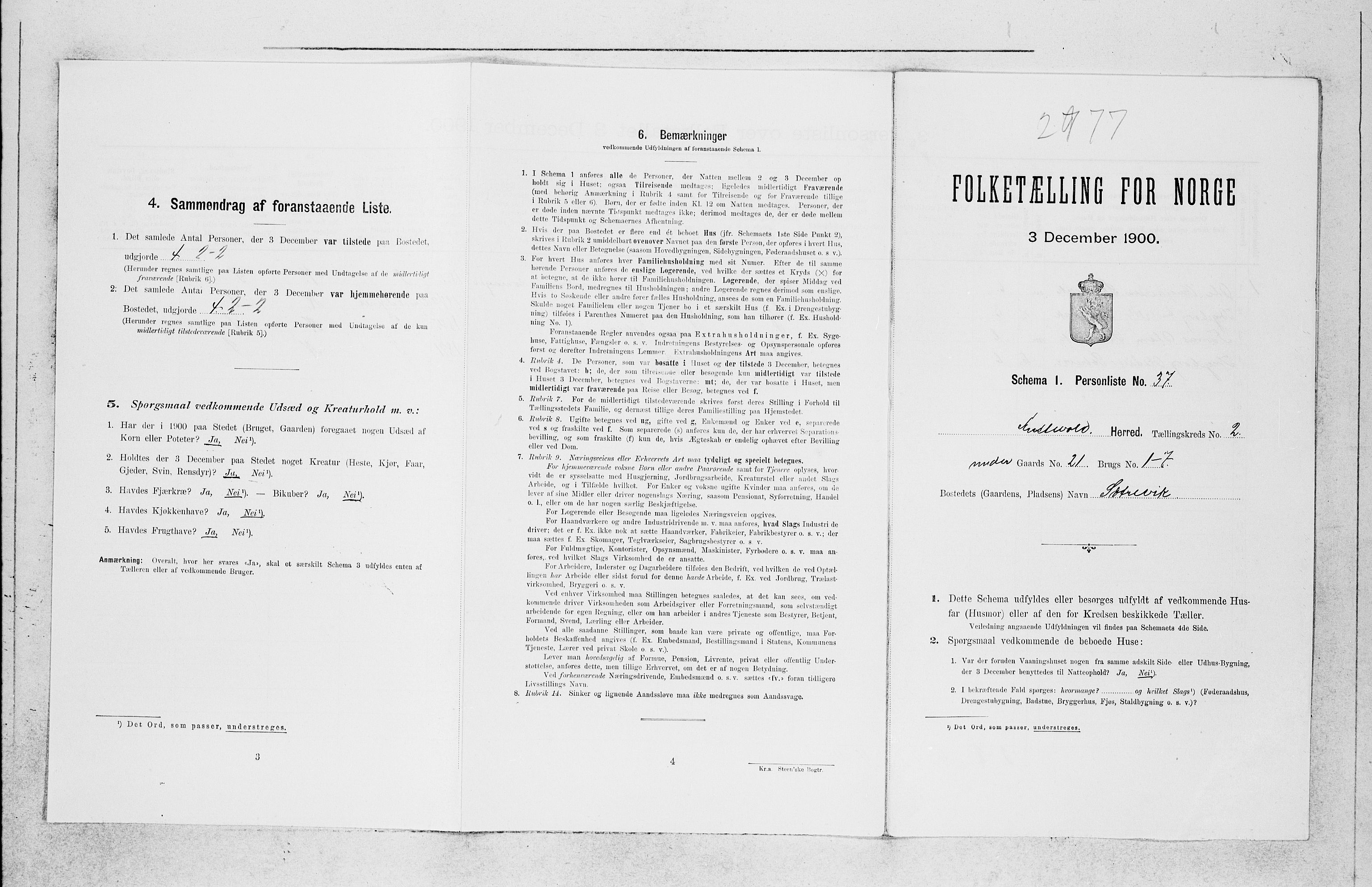 SAB, Folketelling 1900 for 1244 Austevoll herred, 1900, s. 262