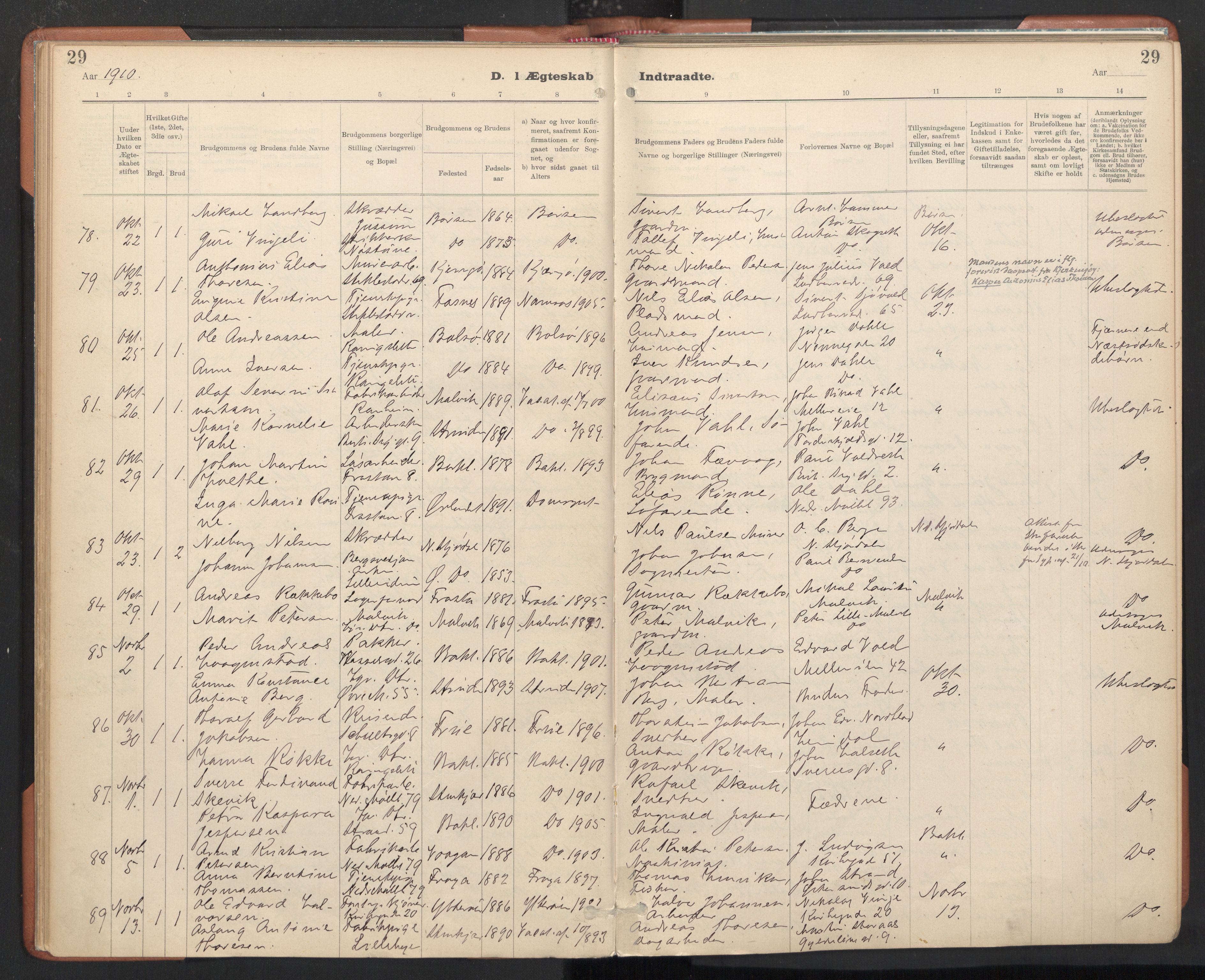 Ministerialprotokoller, klokkerbøker og fødselsregistre - Sør-Trøndelag, AV/SAT-A-1456/605/L0244: Ministerialbok nr. 605A06, 1908-1954, s. 29