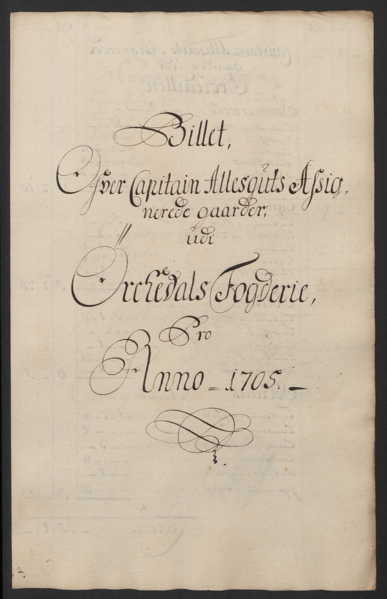 Rentekammeret inntil 1814, Reviderte regnskaper, Fogderegnskap, AV/RA-EA-4092/R60/L3955: Fogderegnskap Orkdal og Gauldal, 1705, s. 216