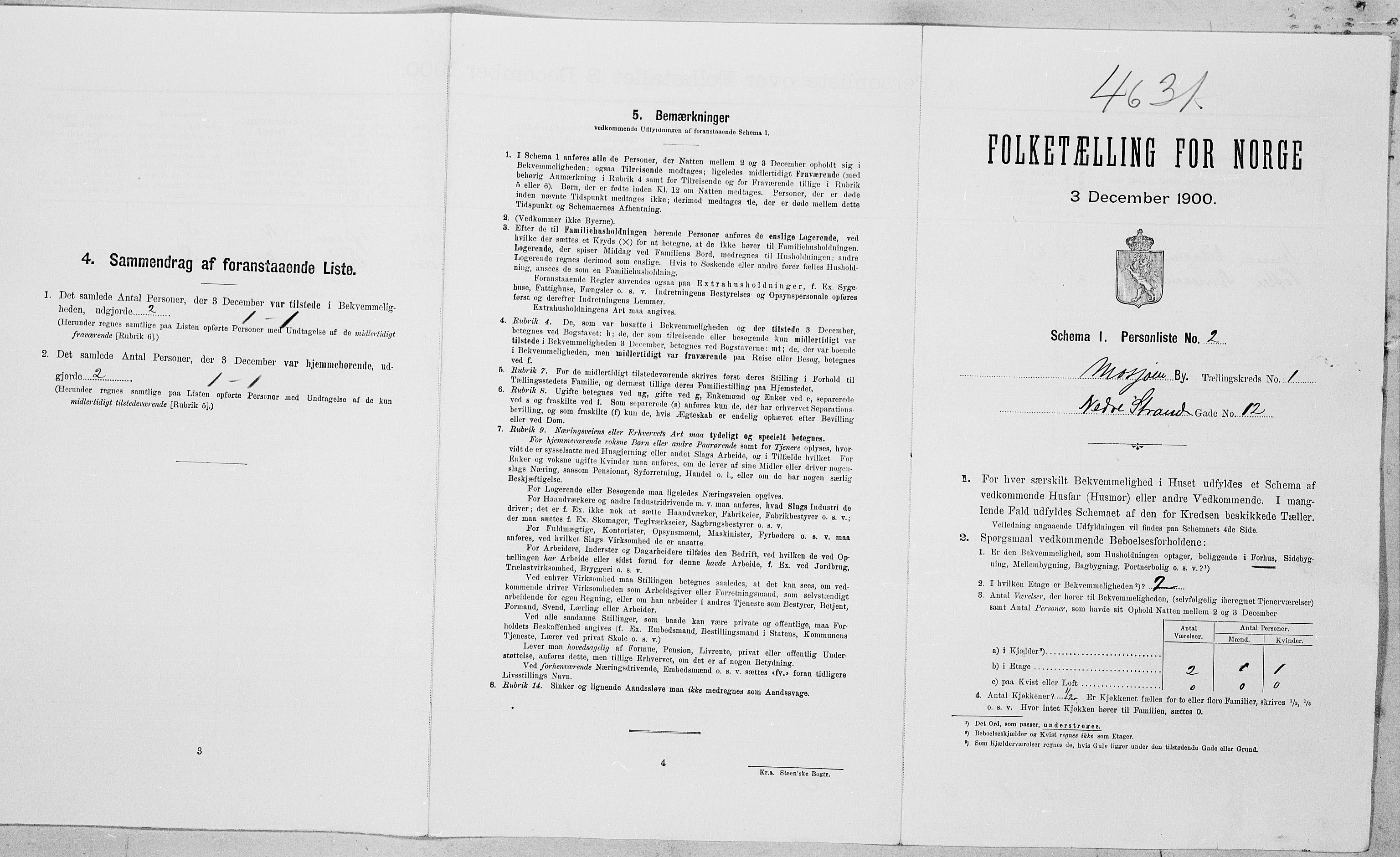 SAT, Folketelling 1900 for 1802 Mosjøen ladested, 1900, s. 285