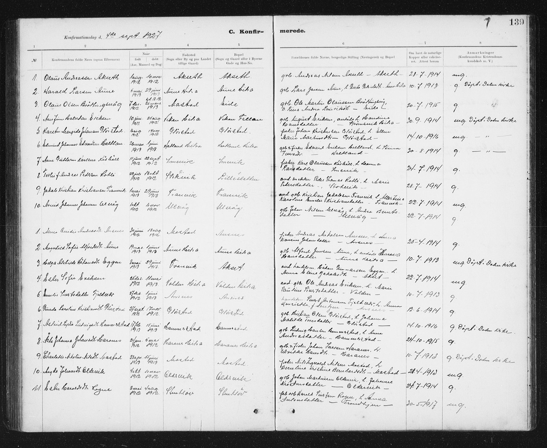 Ministerialprotokoller, klokkerbøker og fødselsregistre - Sør-Trøndelag, SAT/A-1456/637/L0563: Klokkerbok nr. 637C04, 1899-1940, s. 139