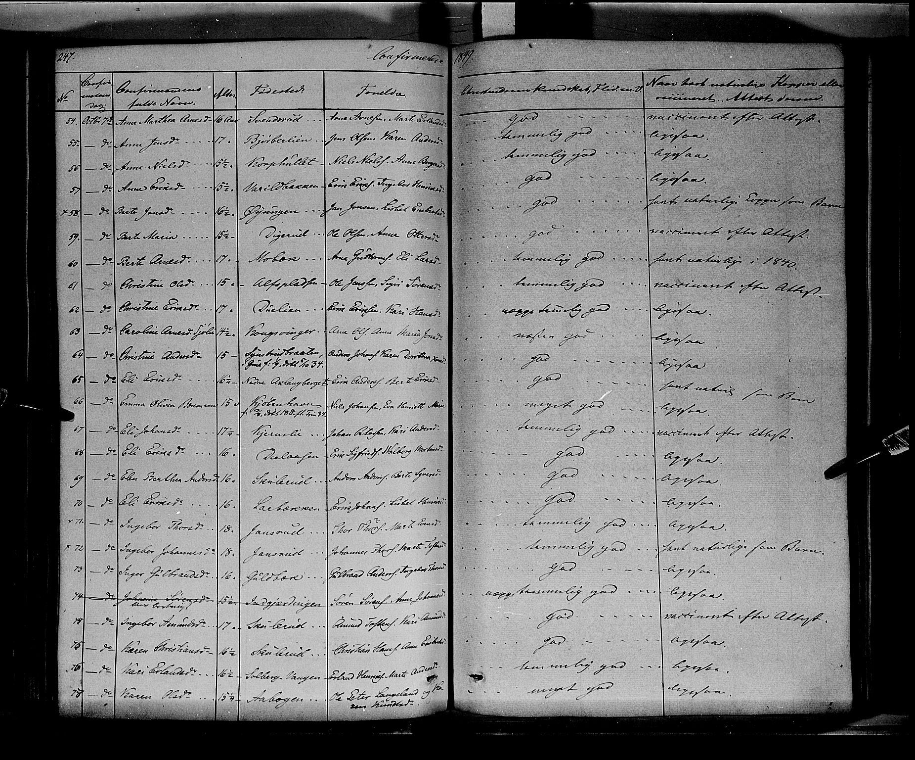 Vinger prestekontor, AV/SAH-PREST-024/H/Ha/Haa/L0009: Ministerialbok nr. 9, 1847-1855, s. 247