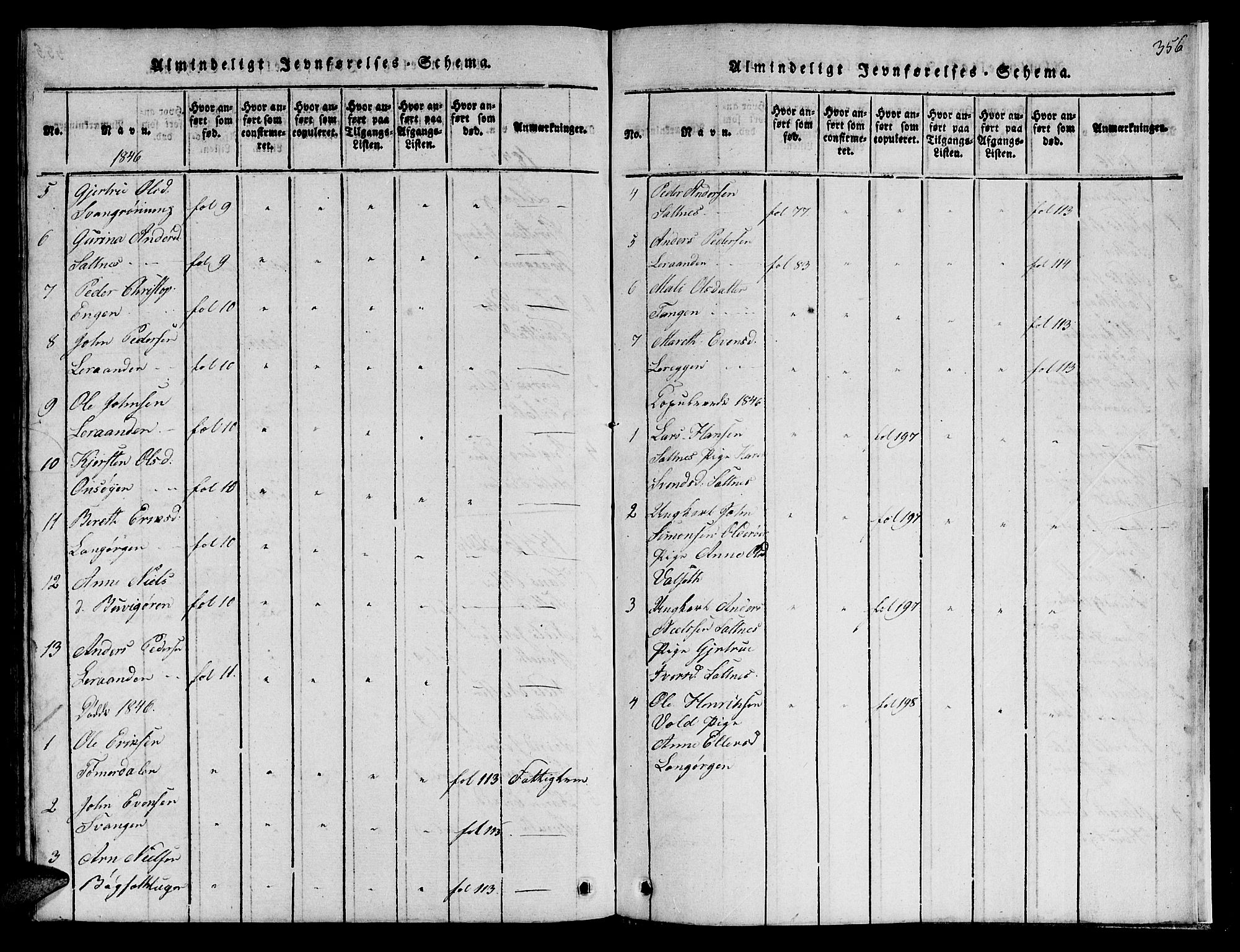 Ministerialprotokoller, klokkerbøker og fødselsregistre - Sør-Trøndelag, AV/SAT-A-1456/666/L0788: Klokkerbok nr. 666C01, 1816-1847, s. 356