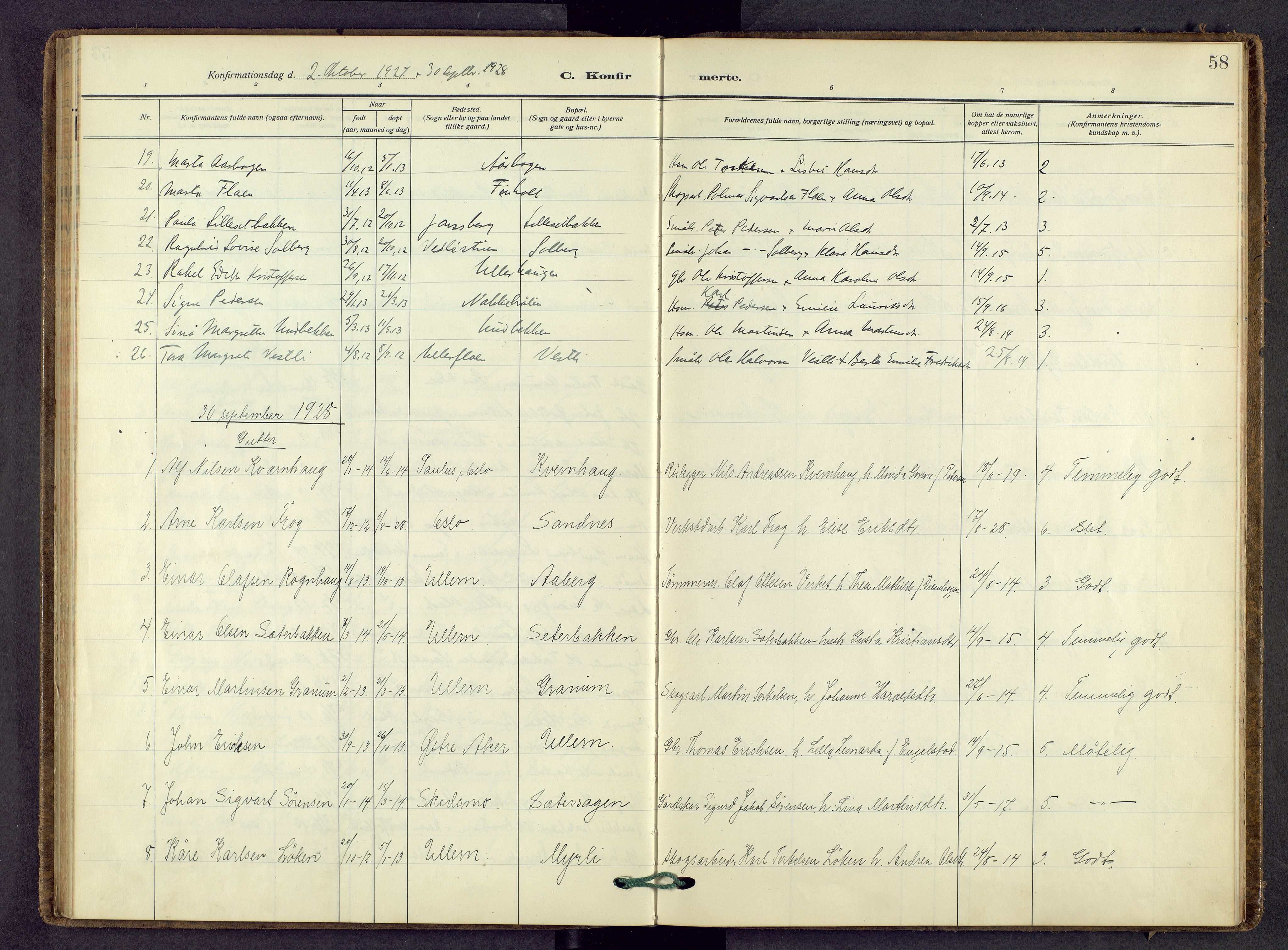 Sør-Odal prestekontor, SAH/PREST-030/H/Ha/Haa/L0012: Ministerialbok nr. 12, 1923-1936, s. 58