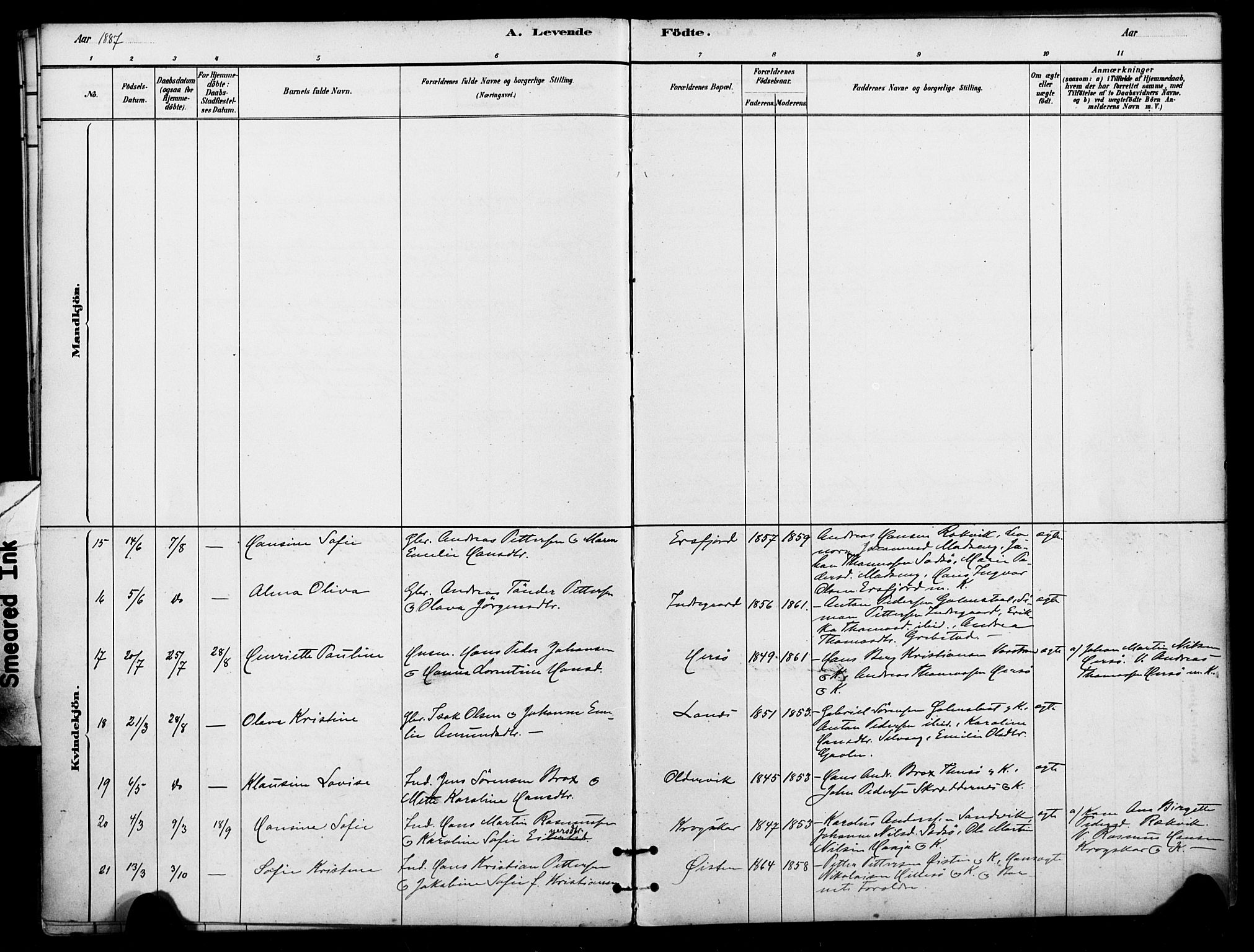 Lenvik sokneprestembete, AV/SATØ-S-1310/H/Ha/Haa/L0012kirke: Ministerialbok nr. 12, 1880-1895