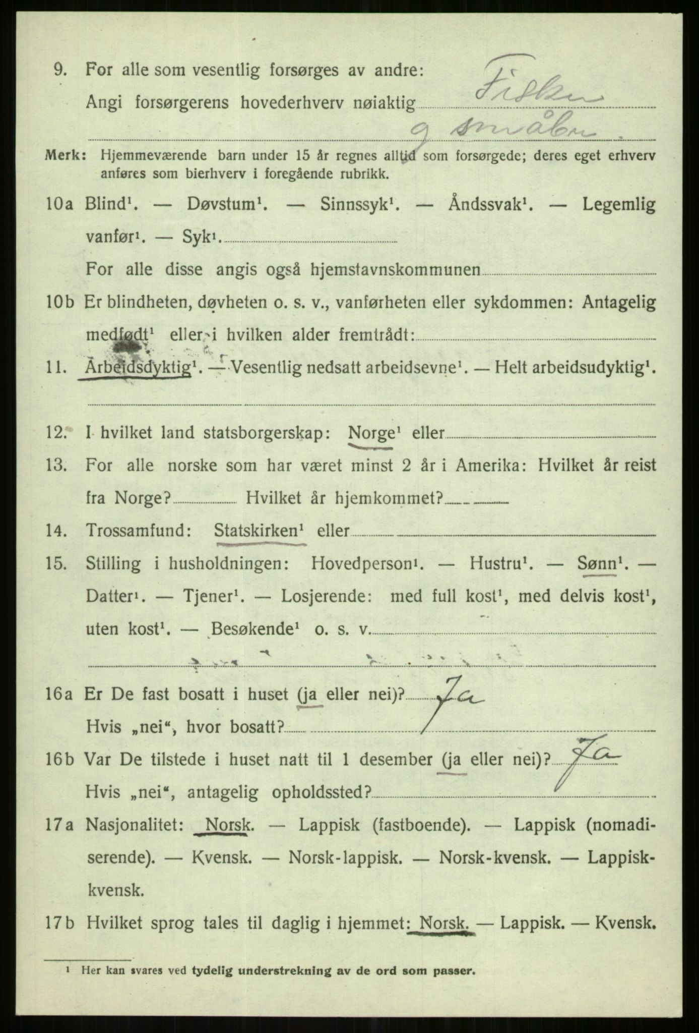 SATØ, Folketelling 1920 for 1936 Karlsøy herred, 1920, s. 2653