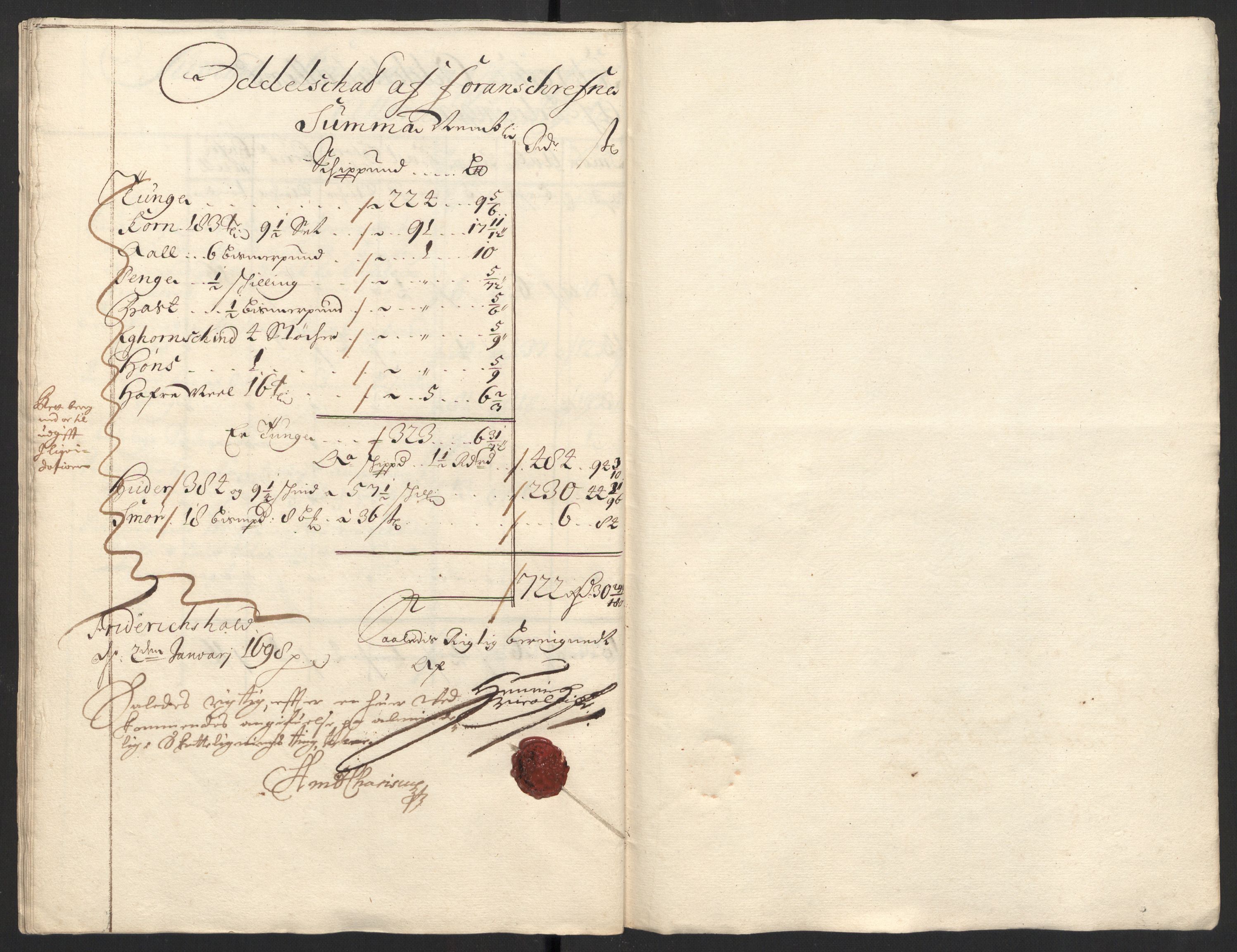 Rentekammeret inntil 1814, Reviderte regnskaper, Fogderegnskap, RA/EA-4092/R01/L0013: Fogderegnskap Idd og Marker, 1696-1698, s. 273