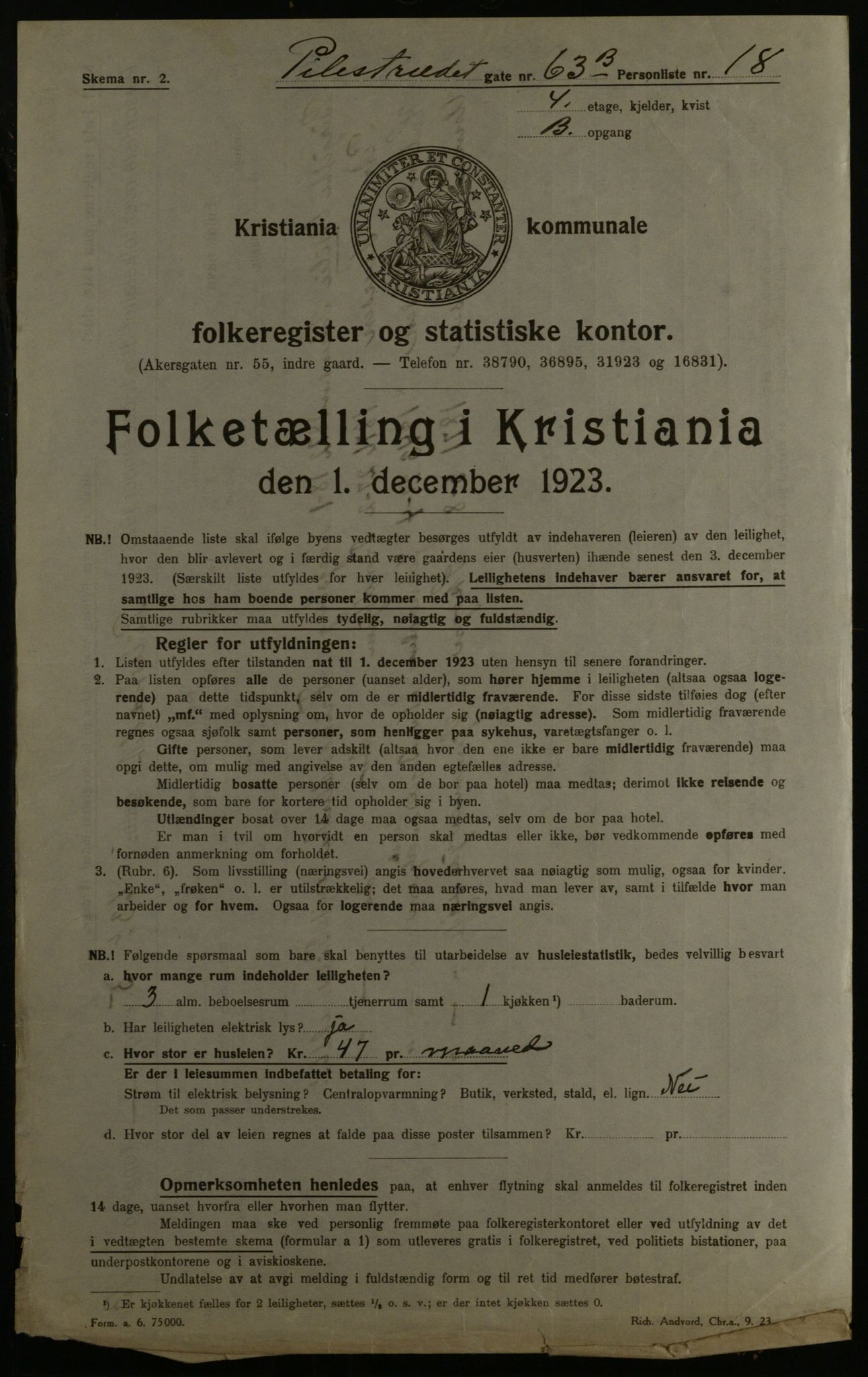 OBA, Kommunal folketelling 1.12.1923 for Kristiania, 1923, s. 87895