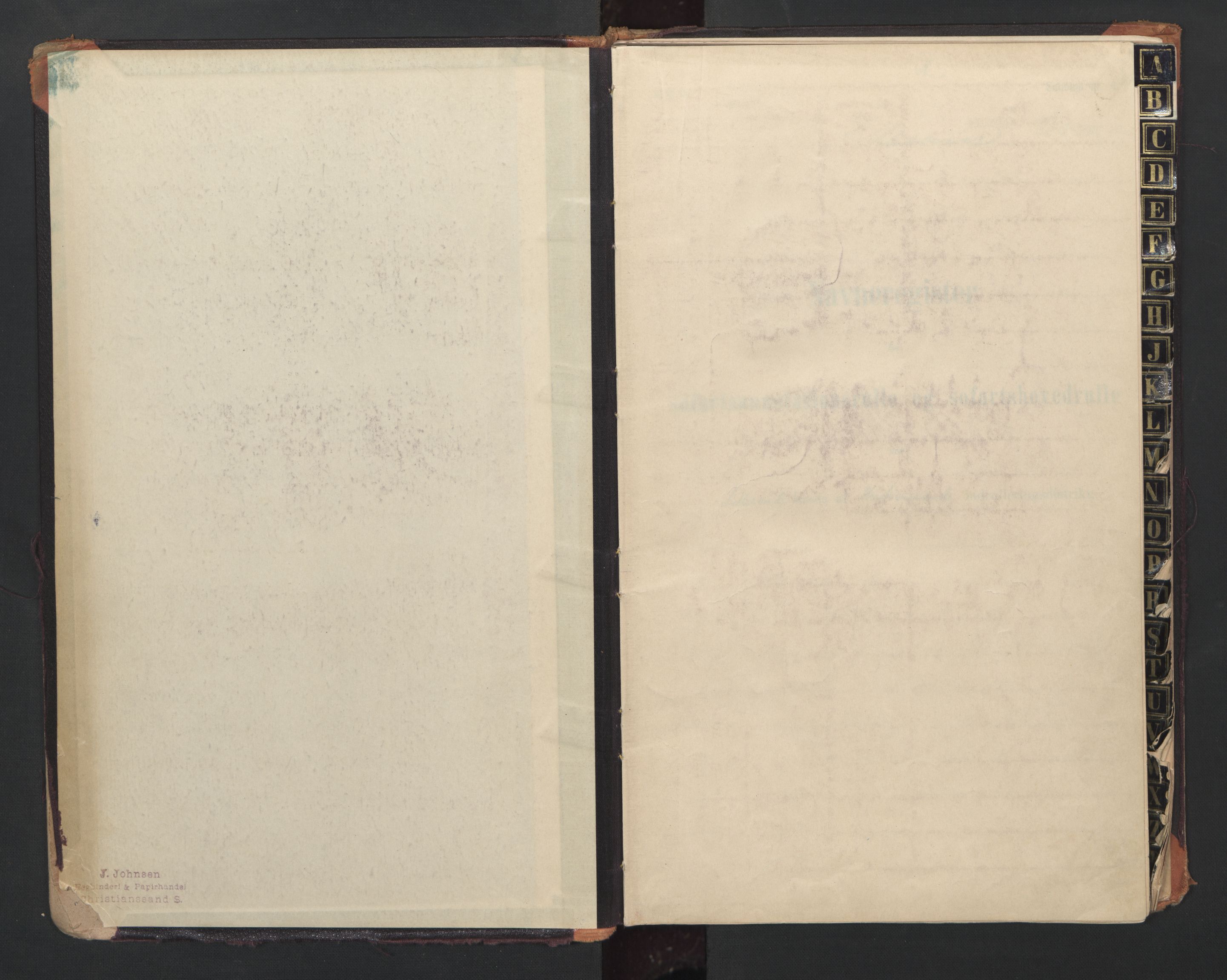 Lillesand mønstringskrets, SAK/2031-0014/F/Fb/L0011: Register til annotasjonsrulle og hovedrulle A og B, W-20, 1909-1948, s. 2