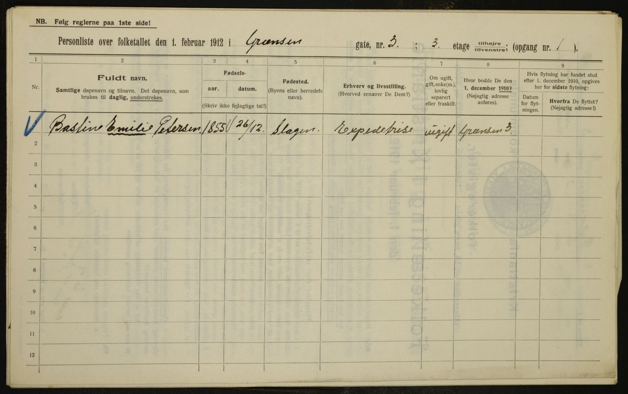 OBA, Kommunal folketelling 1.2.1912 for Kristiania, 1912, s. 29533