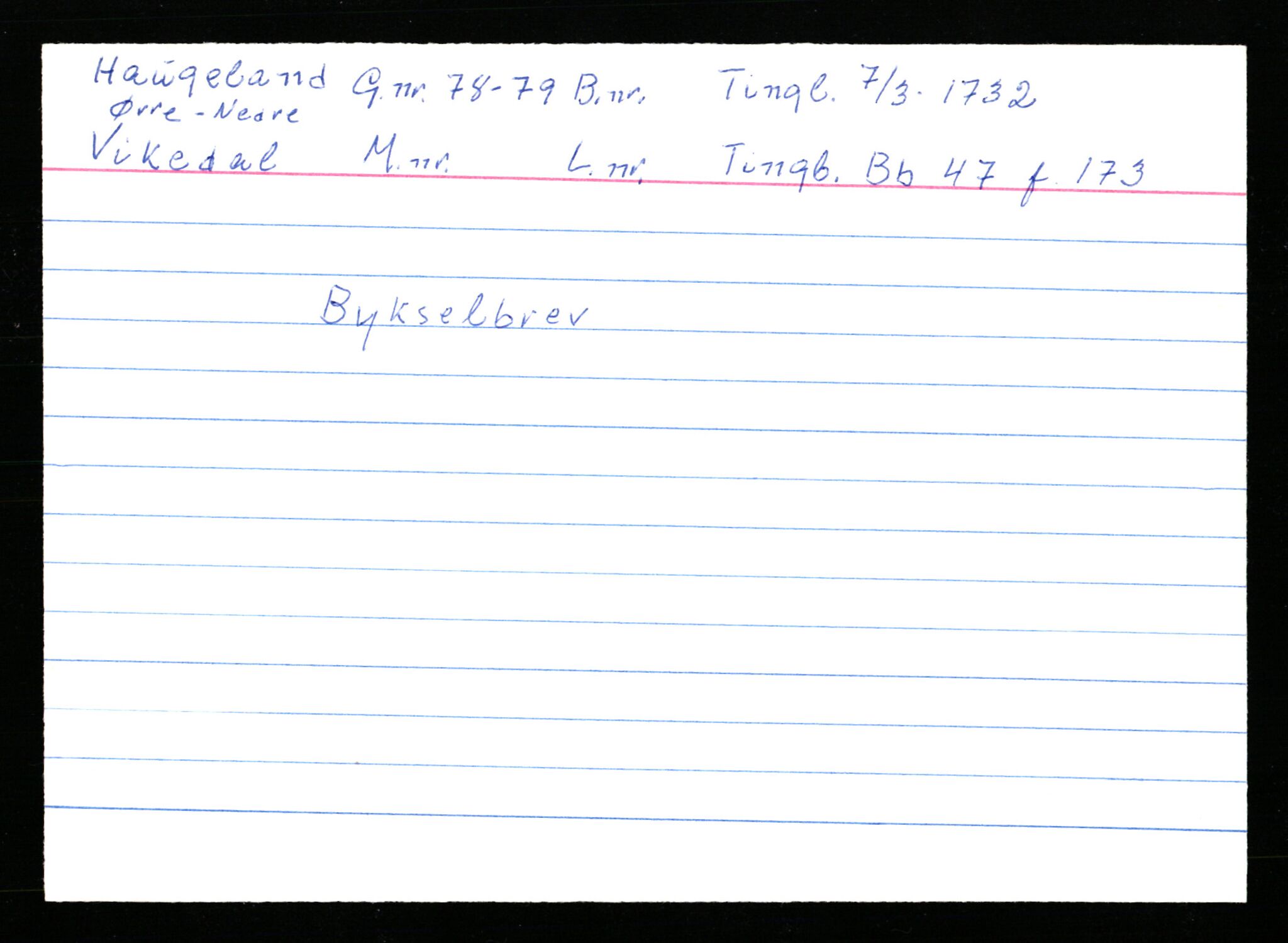 Statsarkivet i Stavanger, AV/SAST-A-101971/03/Y/Ym/L0021: Åstedskort sortert etter gårdsnavn: Hauge - Haukås, 1600-1950, s. 356