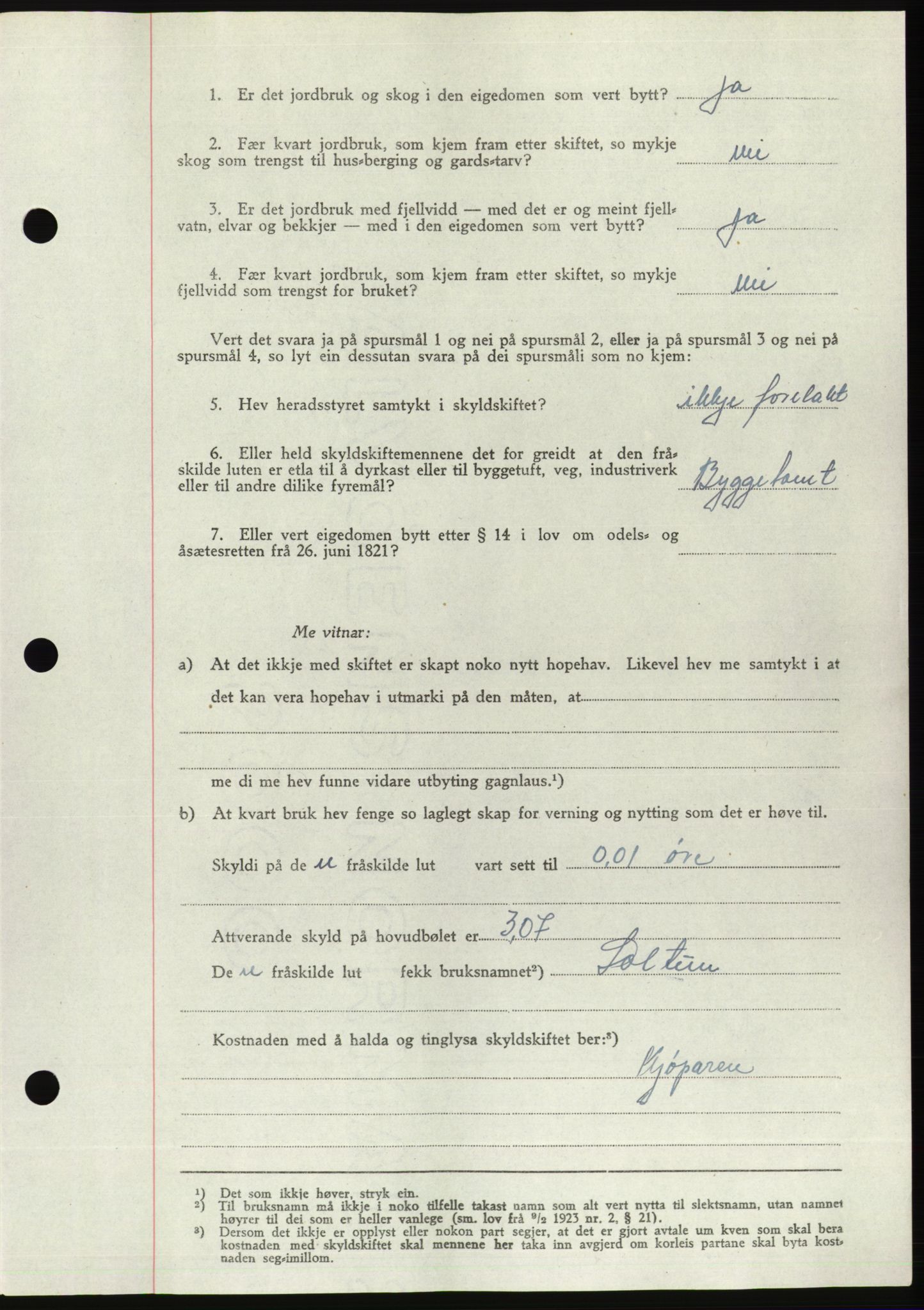 Søre Sunnmøre sorenskriveri, AV/SAT-A-4122/1/2/2C/L0078: Pantebok nr. 4A, 1946-1946, Dagboknr: 400/1946