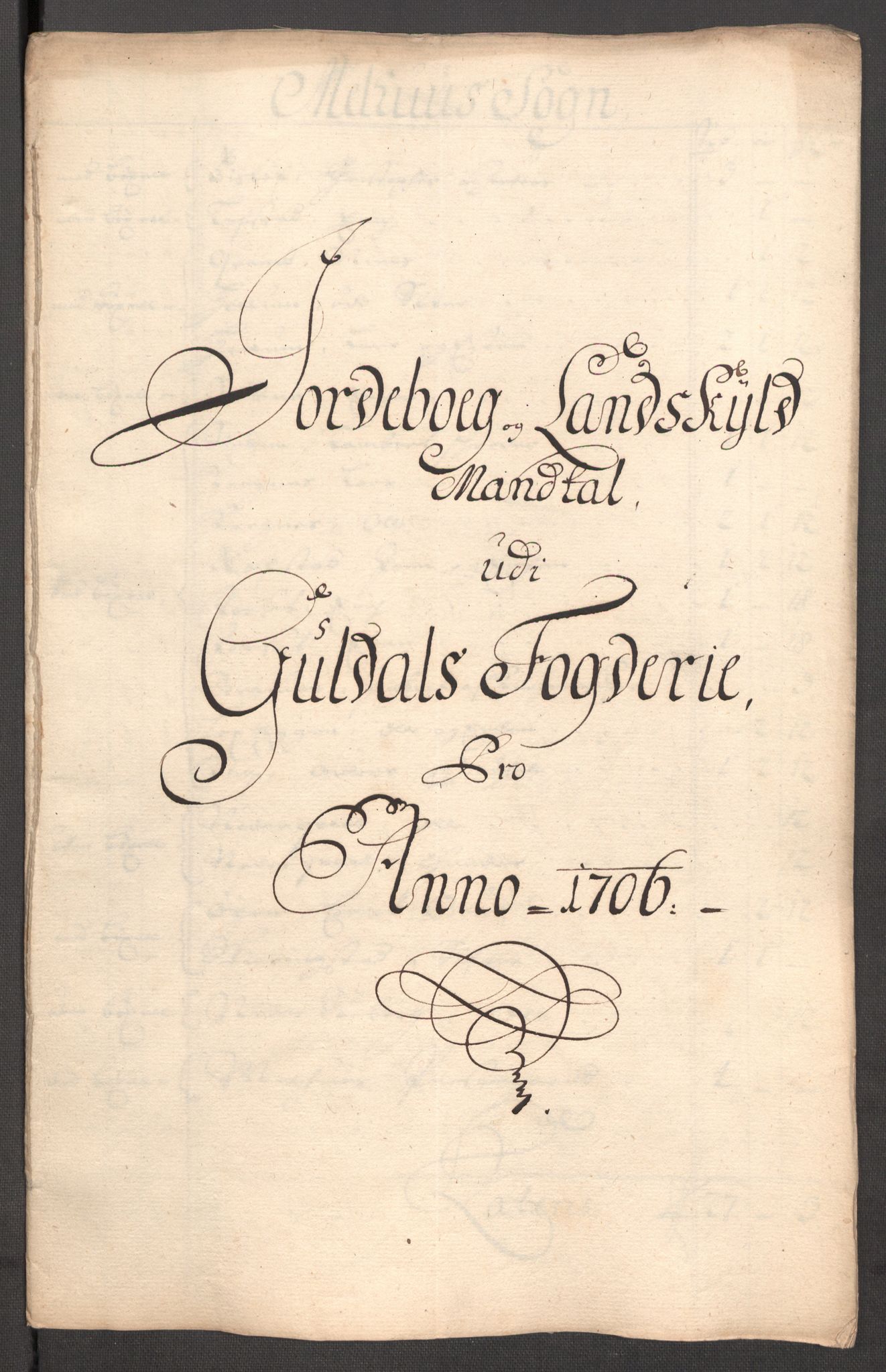 Rentekammeret inntil 1814, Reviderte regnskaper, Fogderegnskap, AV/RA-EA-4092/R60/L3956: Fogderegnskap Orkdal og Gauldal, 1706, s. 300