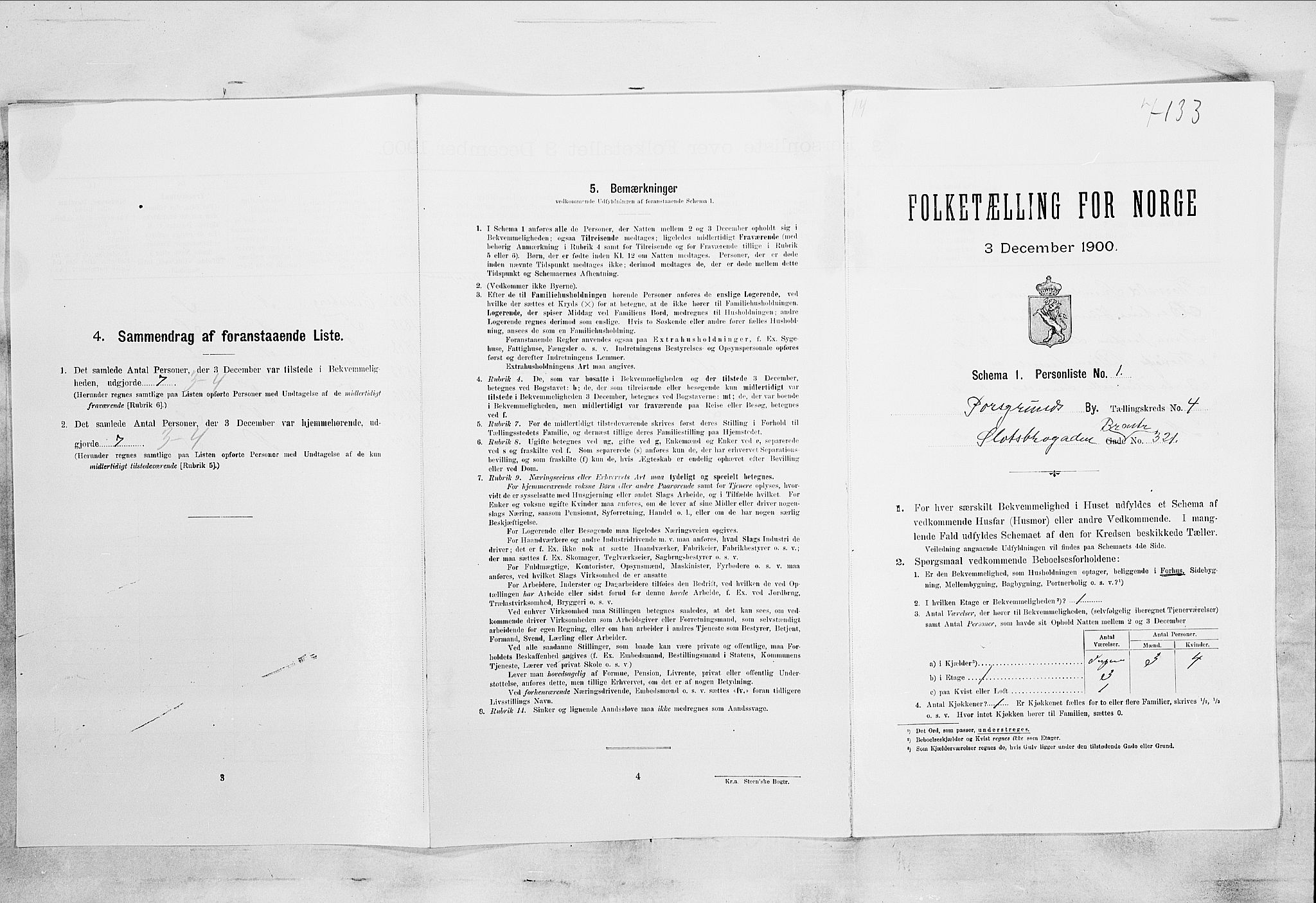 SAKO, Folketelling 1900 for 0805 Porsgrunn kjøpstad, 1900, s. 615