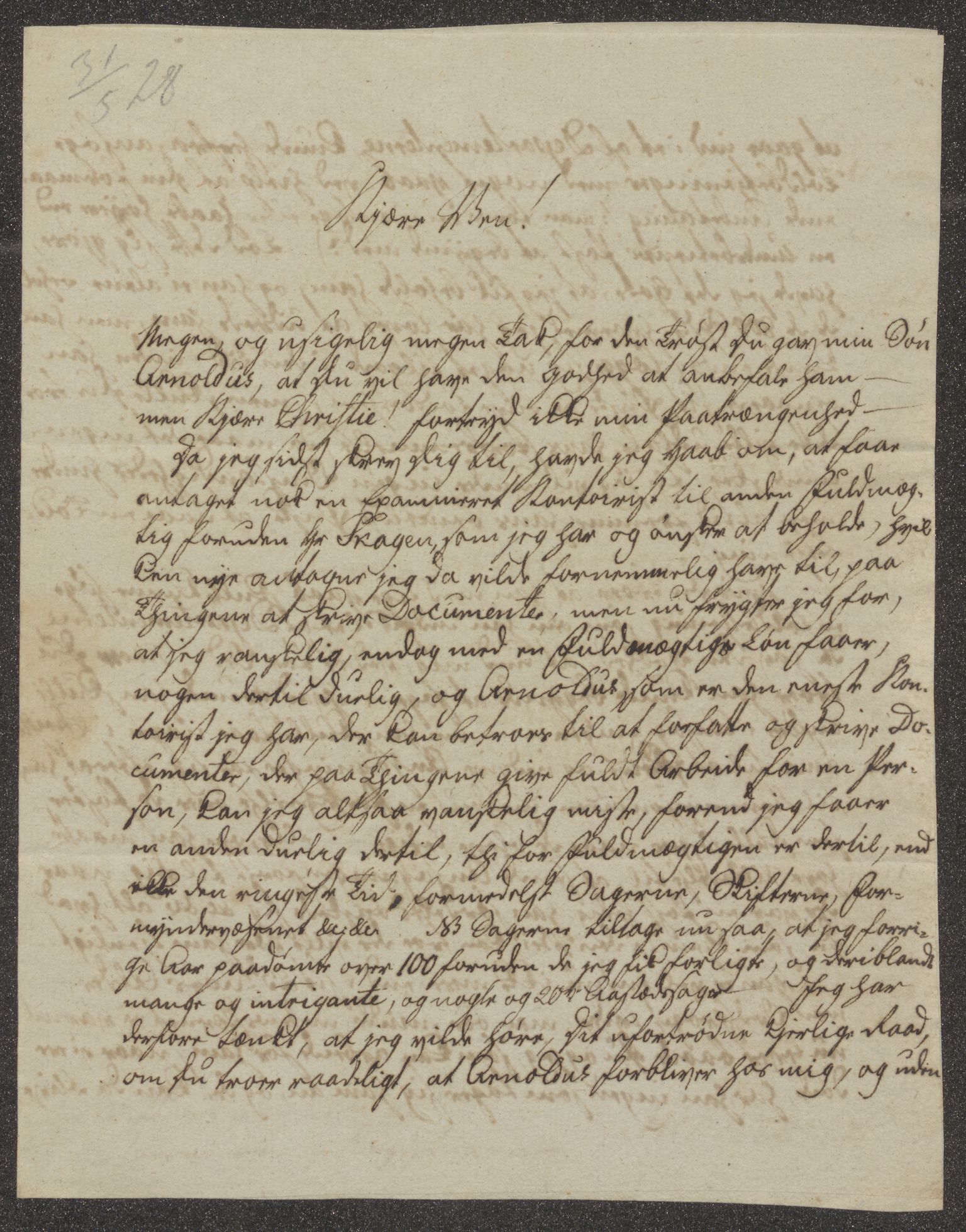 Bergens Museum, UMB/A007/D/Da/L0003/0001: Innkommende brev 1828 / Innkommende brev 1828, 1828