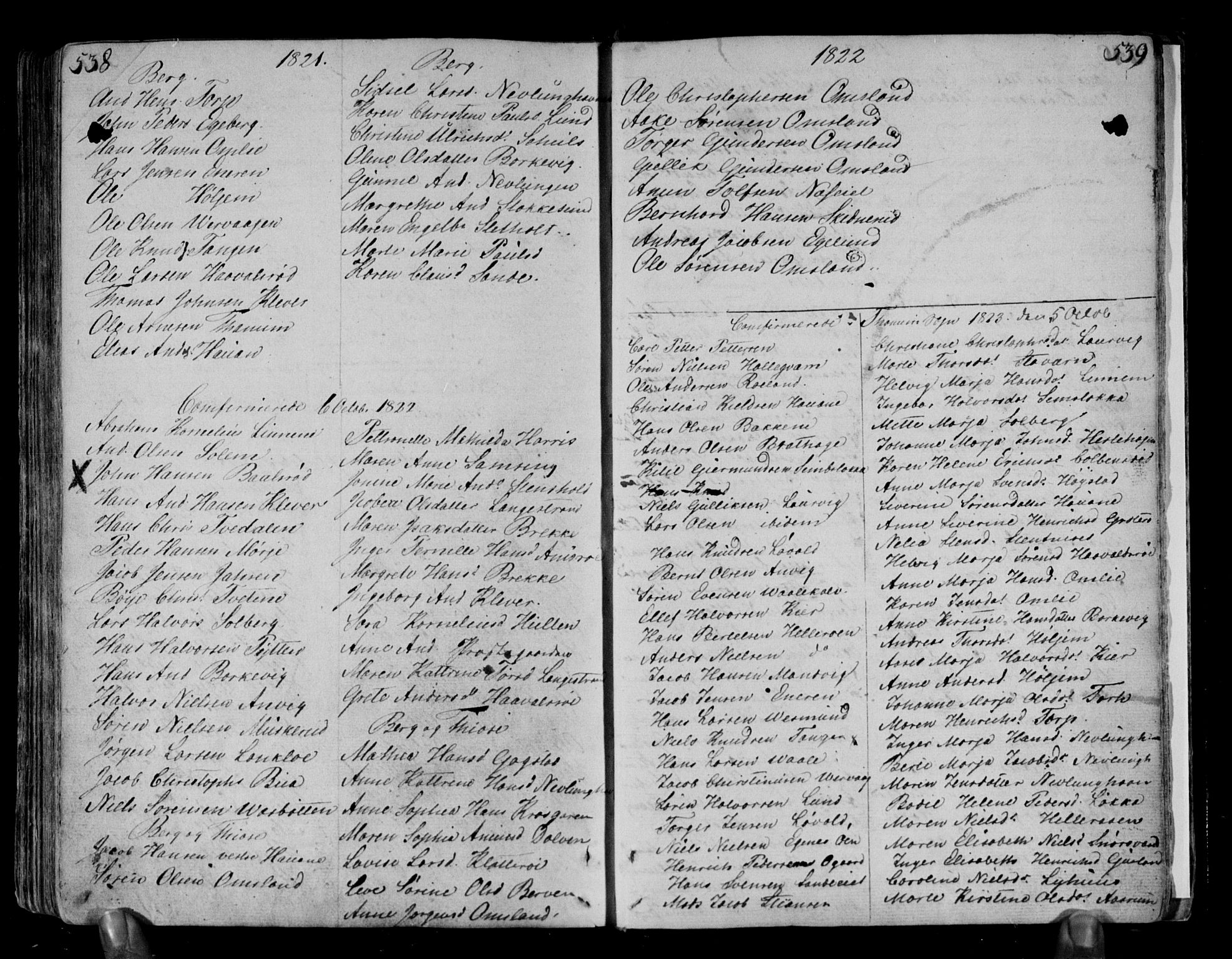 Brunlanes kirkebøker, SAKO/A-342/F/Fa/L0002: Ministerialbok nr. I 2, 1802-1834, s. 538-539