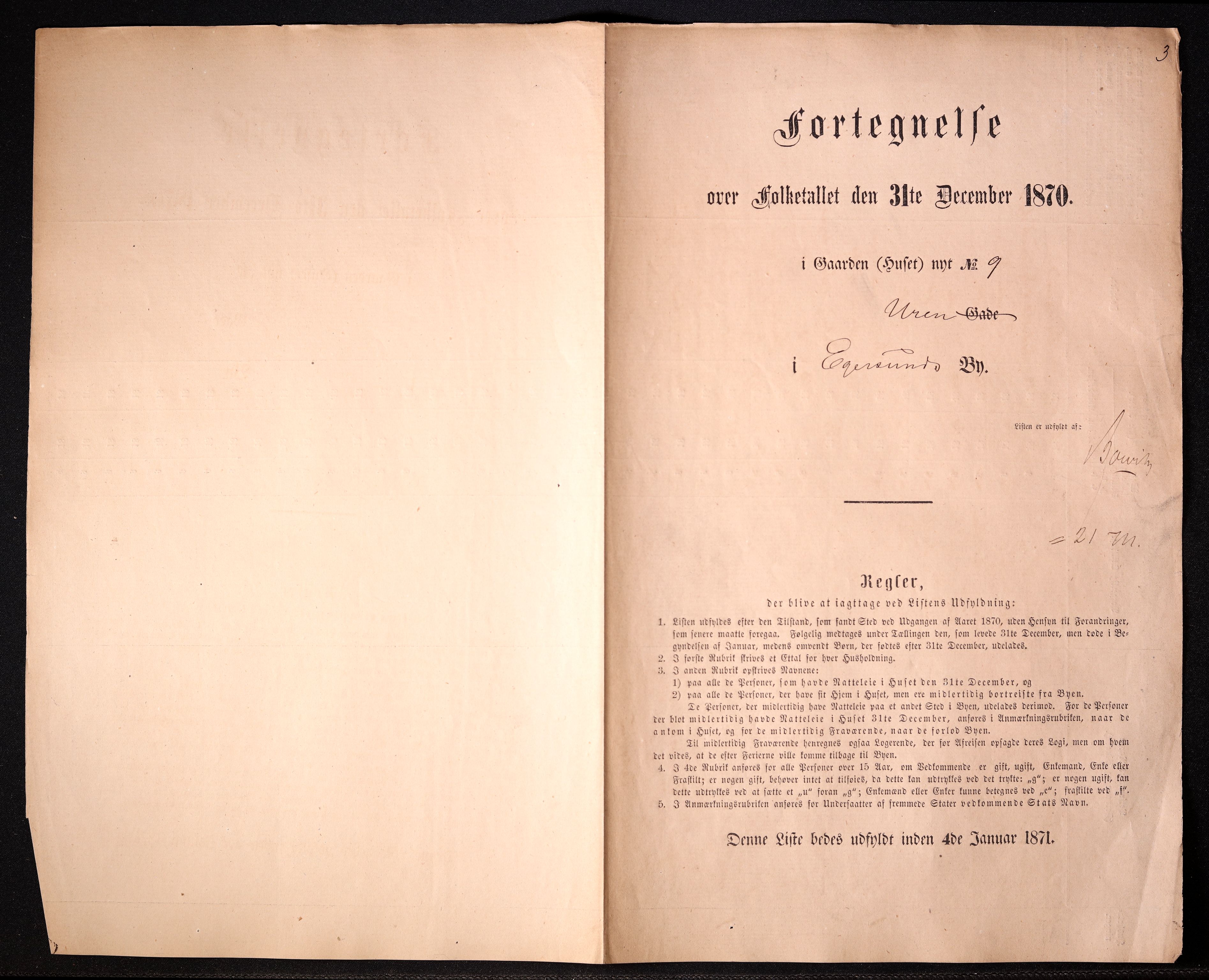 RA, Folketelling 1870 for 1101 Egersund ladested, 1870, s. 7