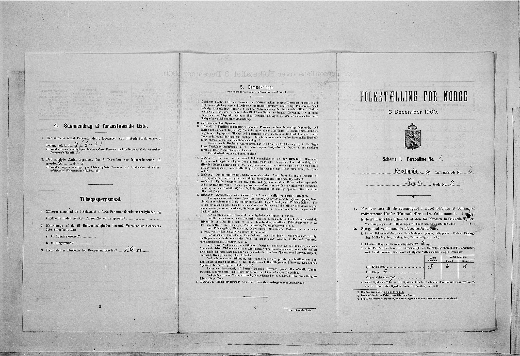 SAO, Folketelling 1900 for 0301 Kristiania kjøpstad, 1900, s. 45630
