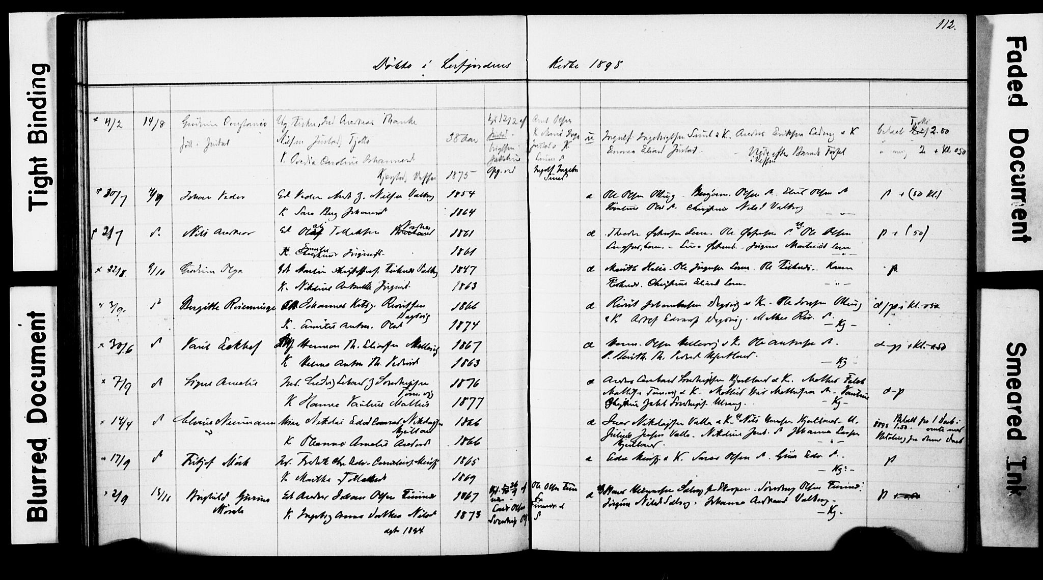 Ministerialprotokoller, klokkerbøker og fødselsregistre - Nordland, AV/SAT-A-1459/830/L0465: Klokkerbok nr. 830C07, 1891-1905, s. 112