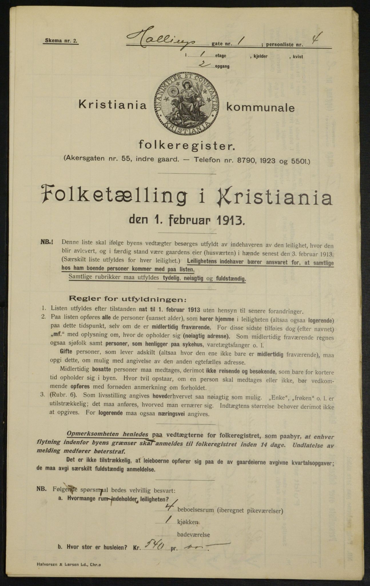 OBA, Kommunal folketelling 1.2.1913 for Kristiania, 1913, s. 34107