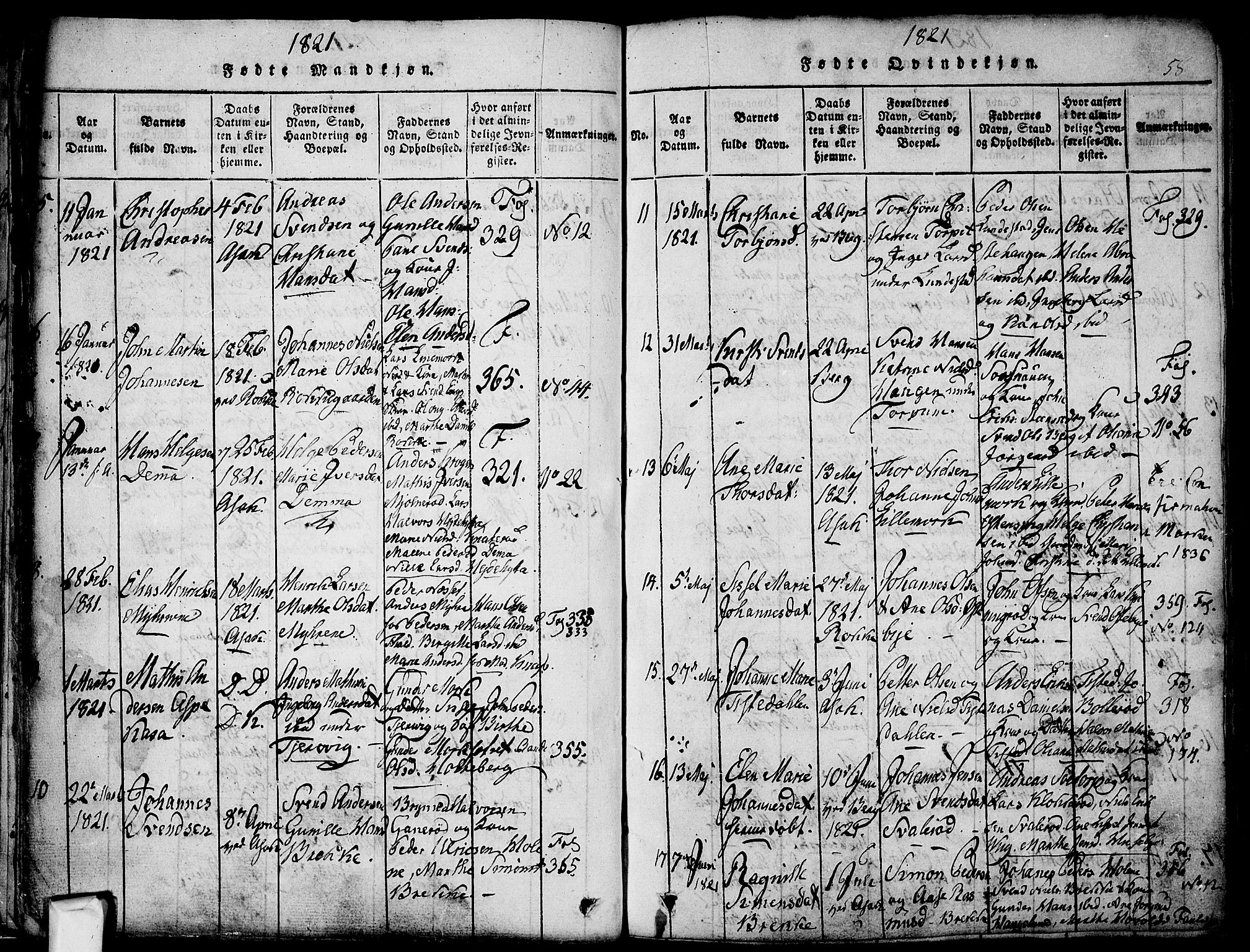 Berg prestekontor Kirkebøker, SAO/A-10902/F/Fa/L0002: Ministerialbok nr. I 2, 1815-1831, s. 58