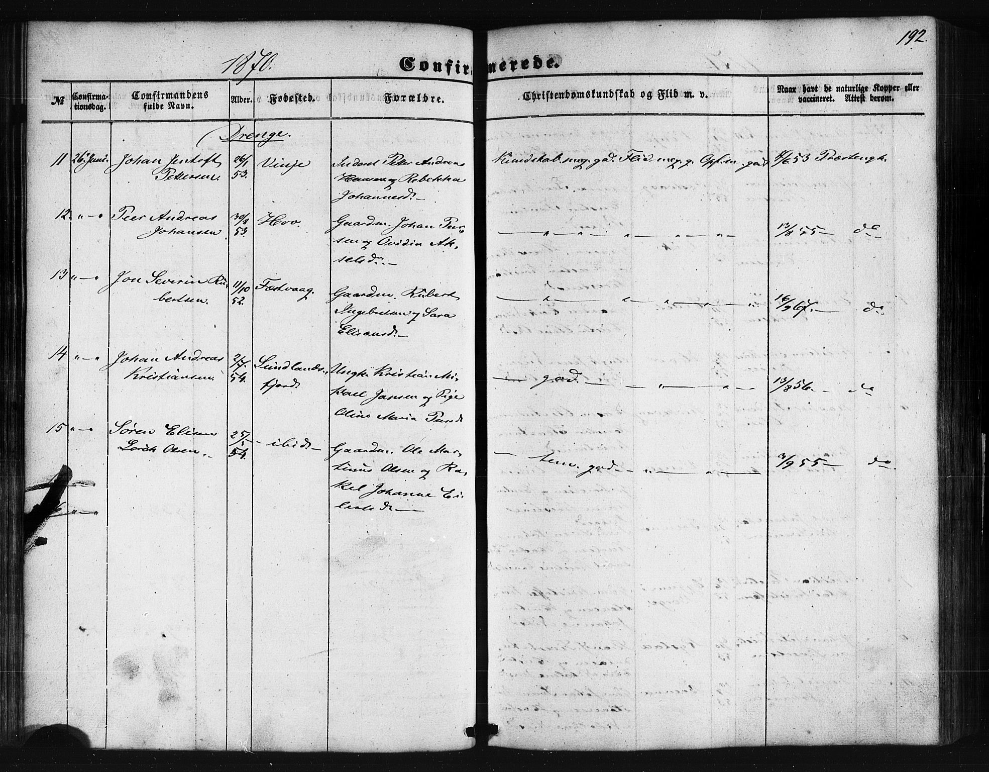 Ministerialprotokoller, klokkerbøker og fødselsregistre - Nordland, AV/SAT-A-1459/876/L1095: Ministerialbok nr. 876A01, 1863-1885, s. 192