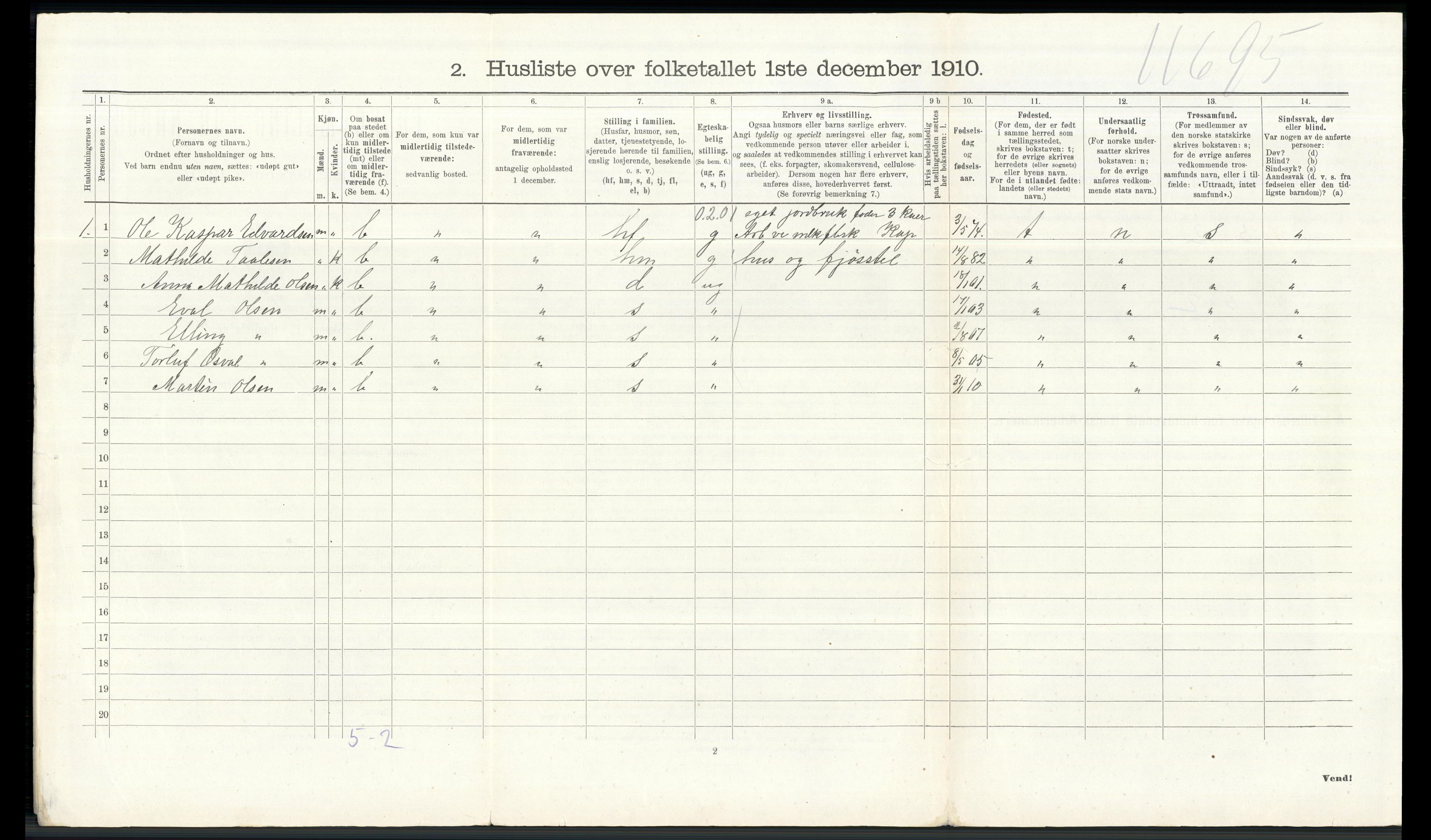 RA, Folketelling 1910 for 0528 Østre Toten herred, 1910, s. 2928