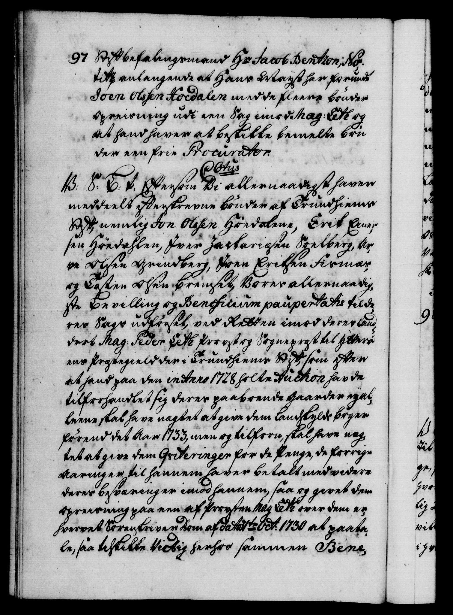Danske Kanselli 1572-1799, AV/RA-EA-3023/F/Fc/Fca/Fcab/L0026: Norske tegnelser, 1734-1735, s. 380b