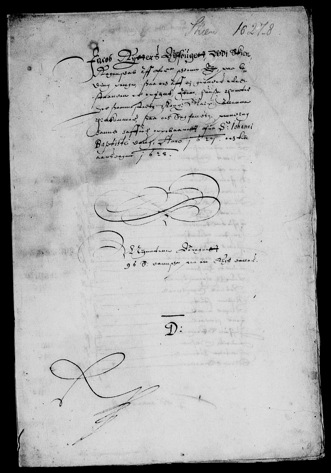 Rentekammeret inntil 1814, Reviderte regnskaper, Lensregnskaper, AV/RA-EA-5023/R/Rb/Rbp/L0011: Bratsberg len, 1626-1628