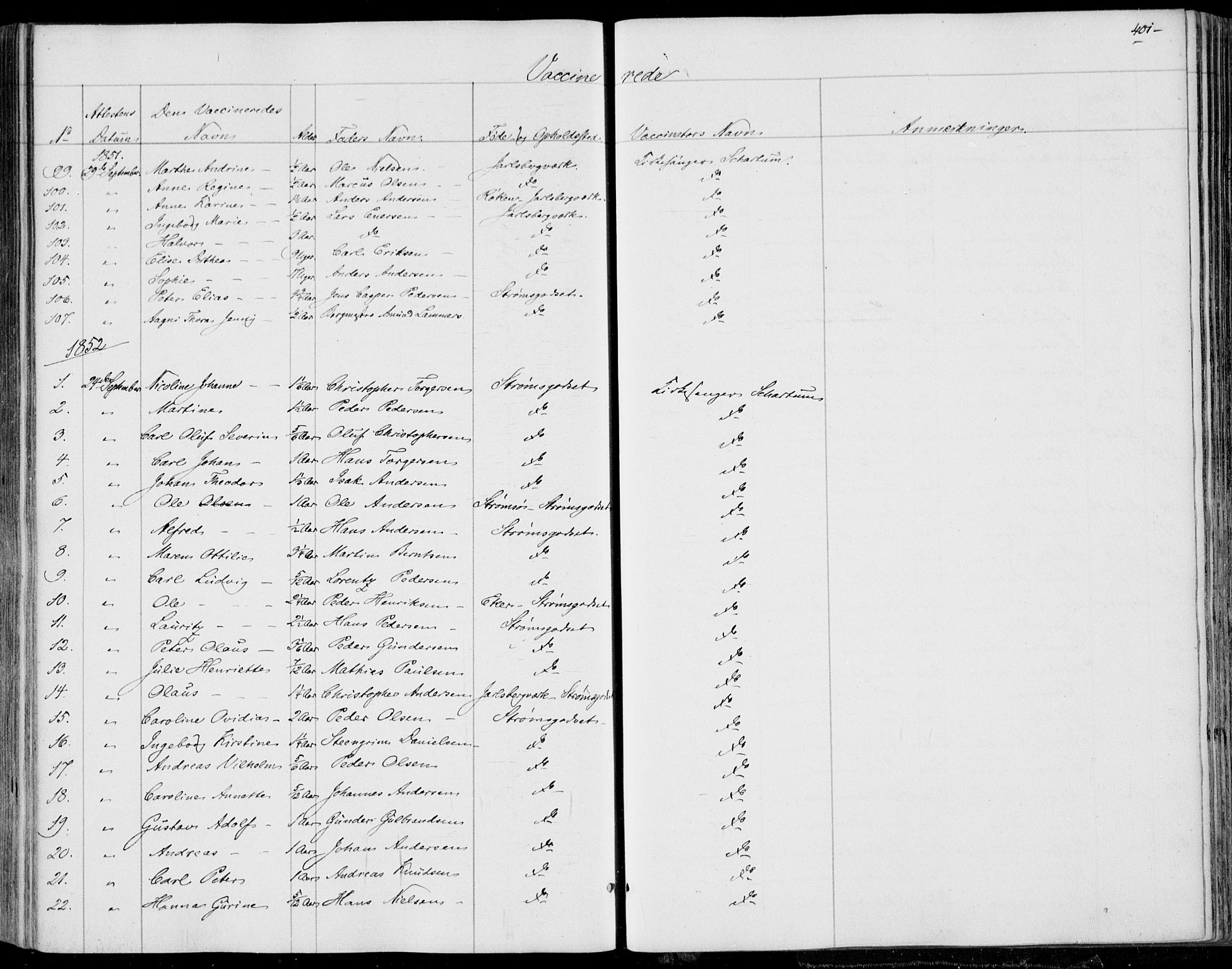 Skoger kirkebøker, SAKO/A-59/F/Fa/L0003: Ministerialbok nr. I 3, 1842-1861, s. 401