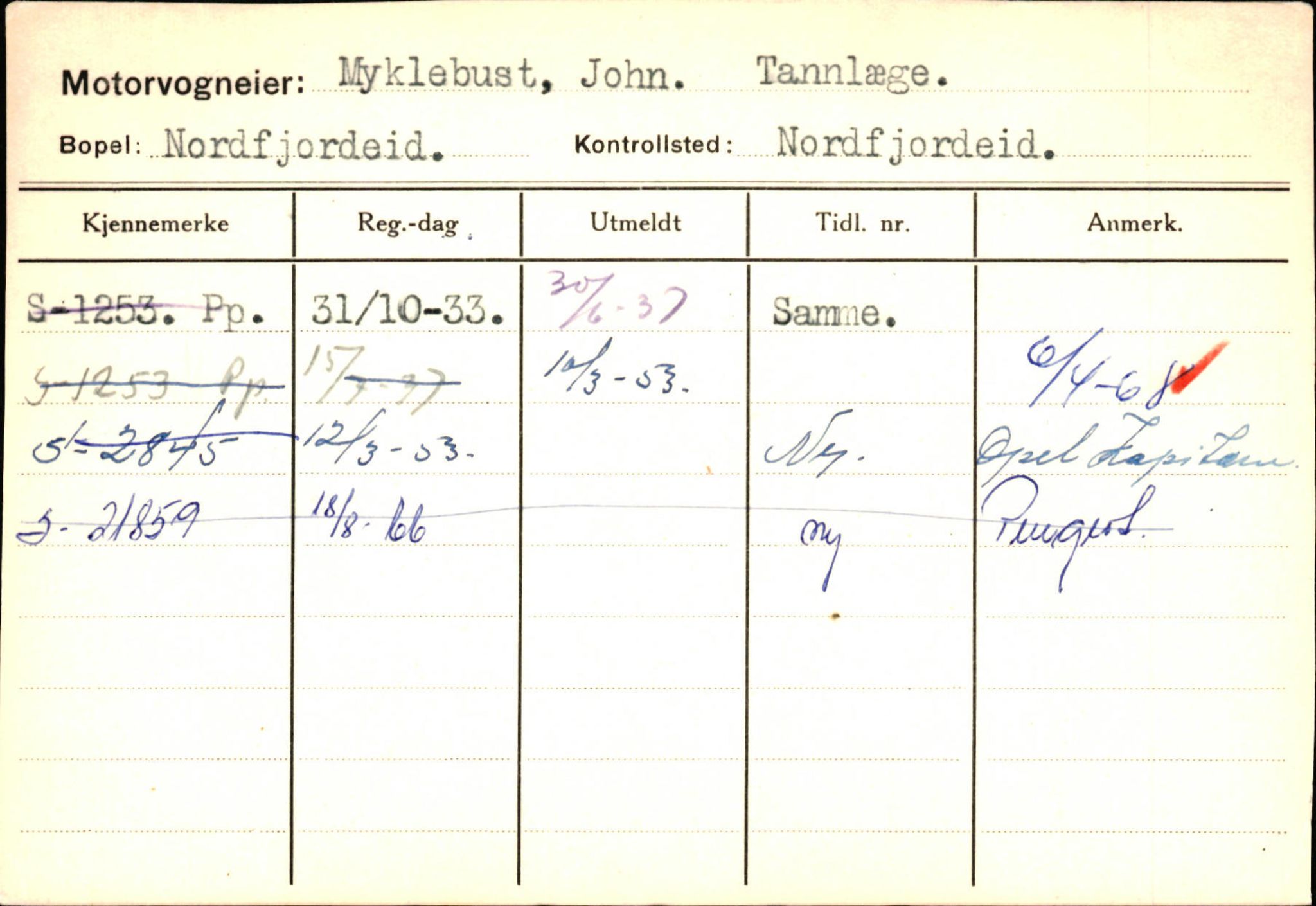 Statens vegvesen, Sogn og Fjordane vegkontor, SAB/A-5301/4/F/L0129: Eigarregistrer Eid A-S, 1945-1975, s. 1668