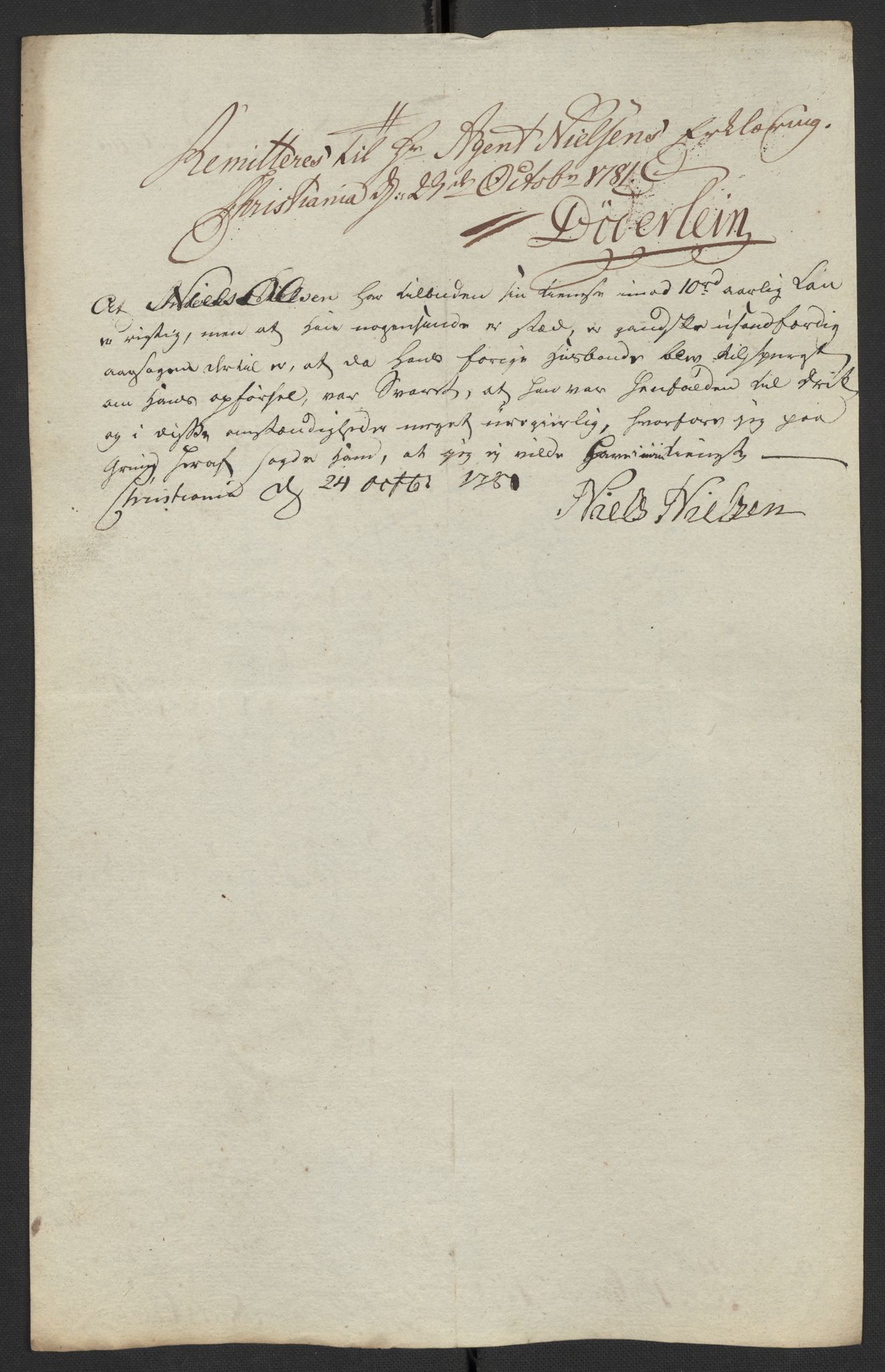 Oslo politidistrikt, AV/SAO-A-10085/D/Da/L0003: Innkomne brev, pro memoria m.v., 1781, s. 123