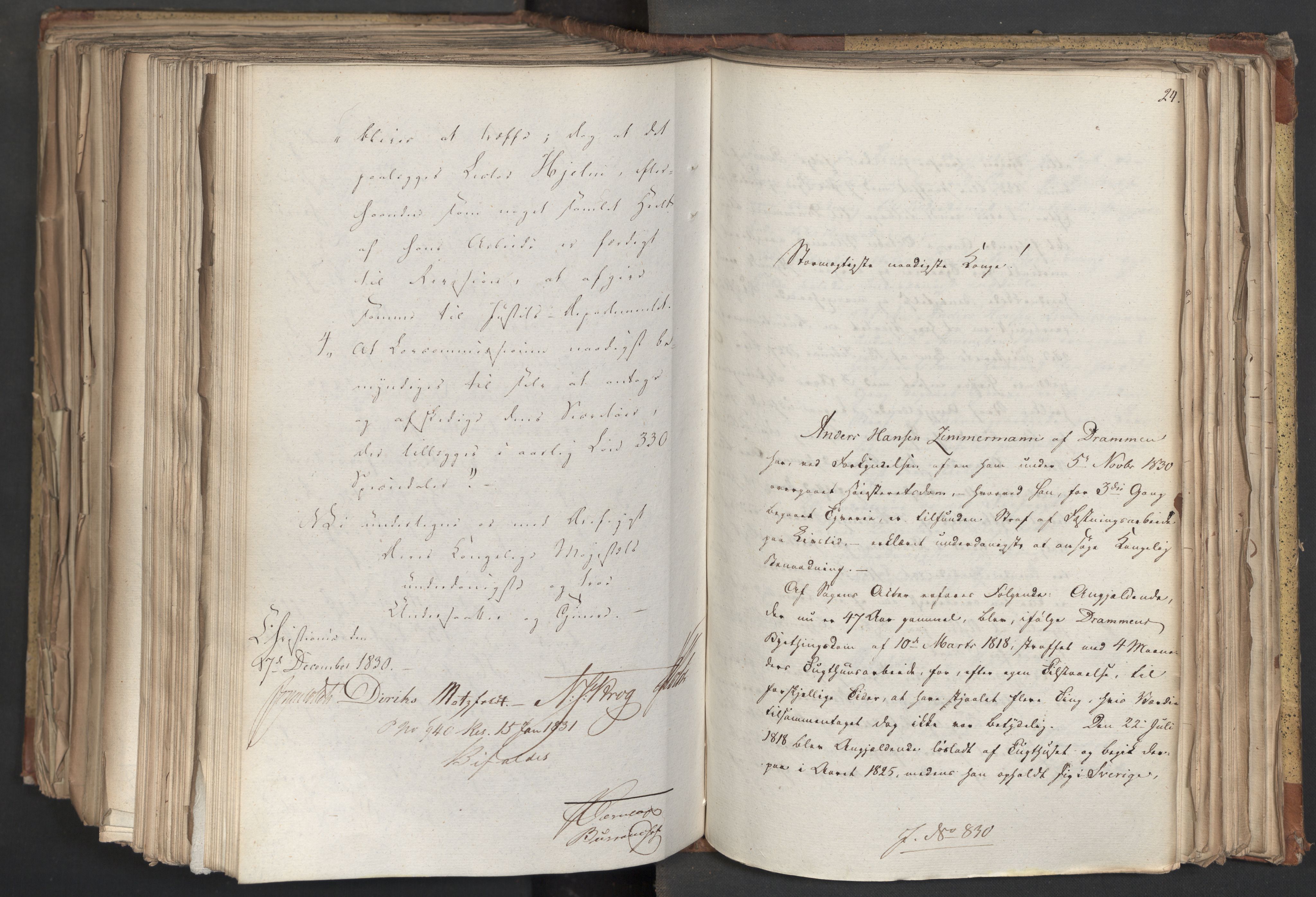 Statsrådsavdelingen i Stockholm, AV/RA-S-1003/D/Da/L0068: Regjeringsinnstillinger nr. 660-876, 1830, s. 611