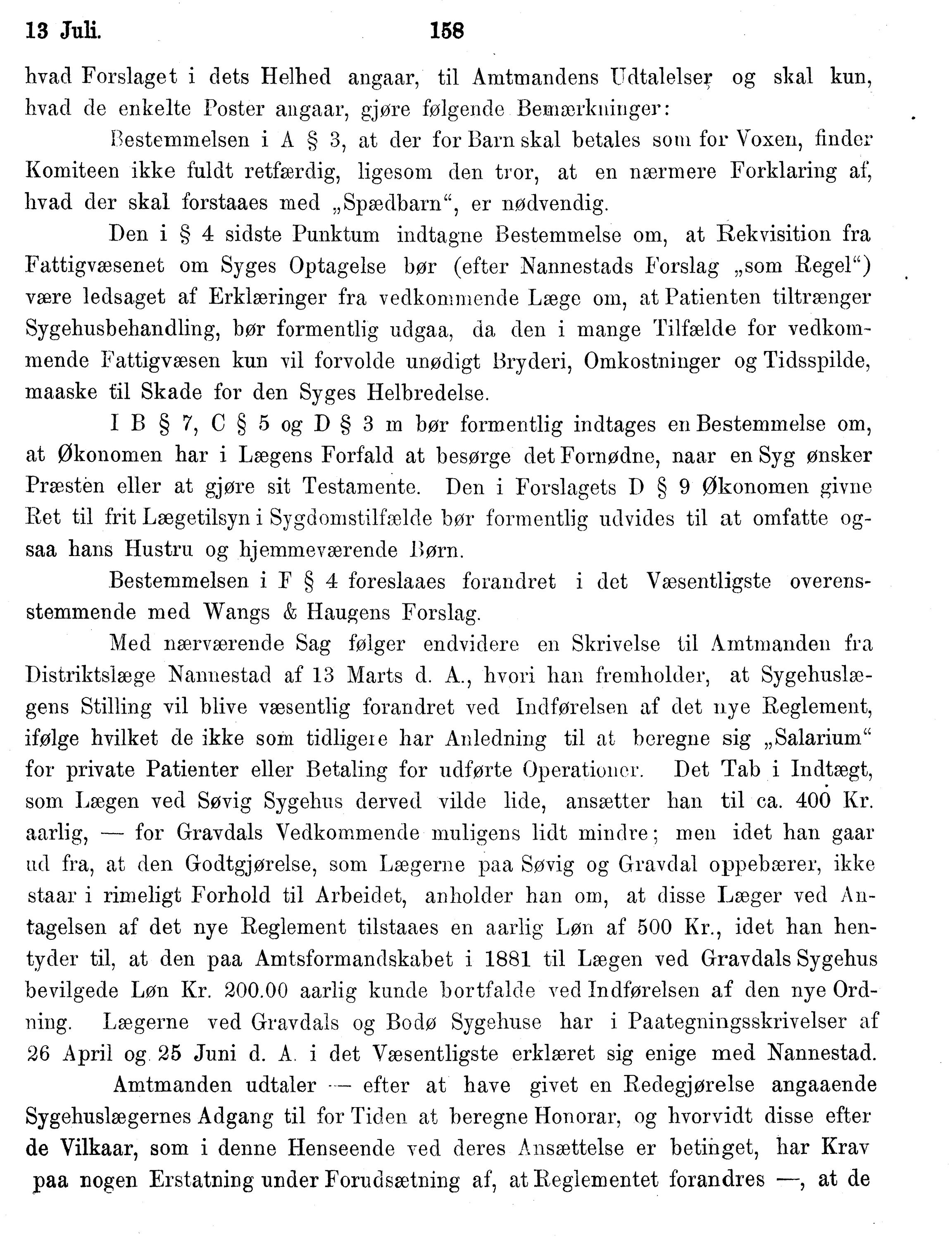 Nordland Fylkeskommune. Fylkestinget, AIN/NFK-17/176/A/Ac/L0014: Fylkestingsforhandlinger 1881-1885, 1881-1885