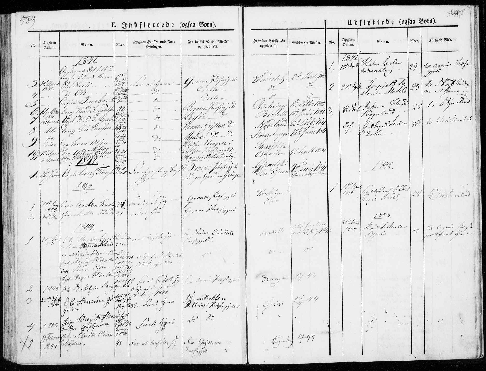 Ministerialprotokoller, klokkerbøker og fødselsregistre - Møre og Romsdal, AV/SAT-A-1454/566/L0766: Ministerialbok nr. 566A05, 1842-1851, s. 539-540