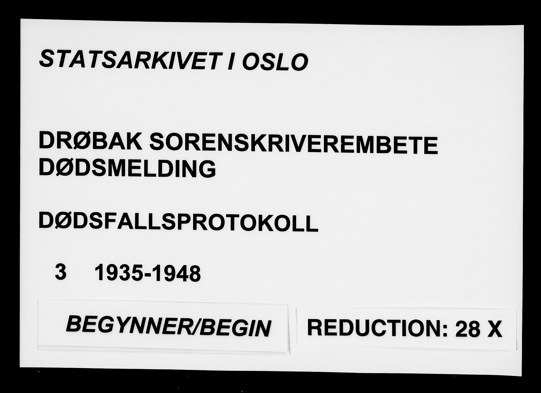 Drøbak byfogd, SAO/A-10144/H/Ha/L0003: Dødsanmeldelsesprotokoll, 1935-1948