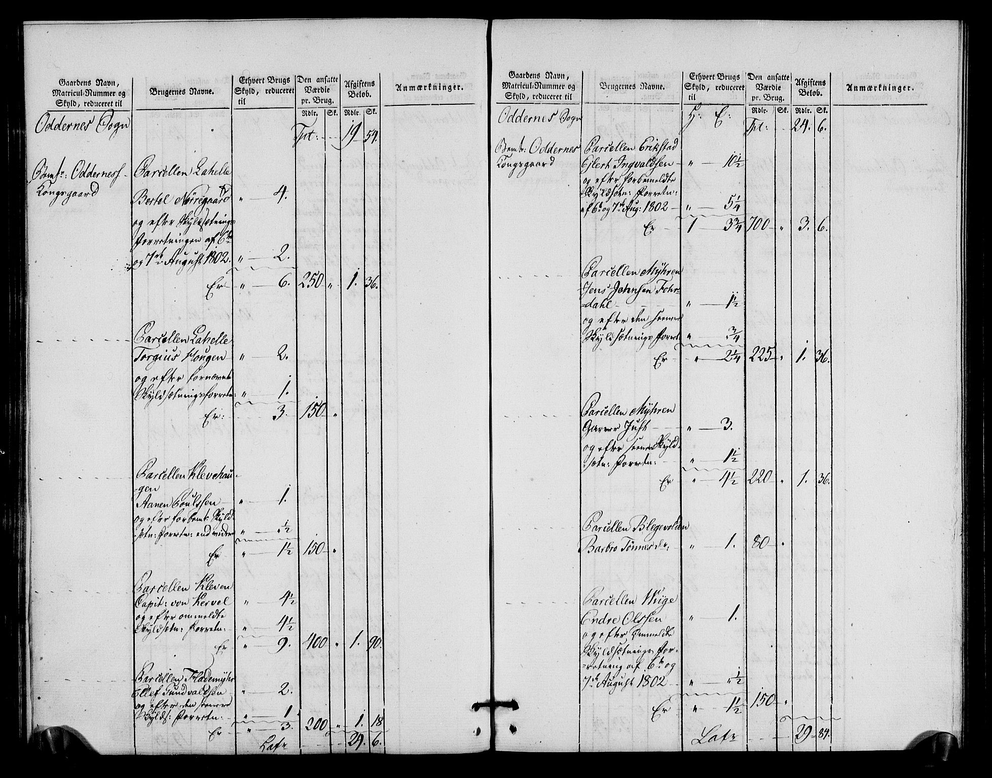 Rentekammeret inntil 1814, Realistisk ordnet avdeling, AV/RA-EA-4070/N/Ne/Nea/L0090: Mandal fogderi. Oppebørselsregister, 1803-1804, s. 116