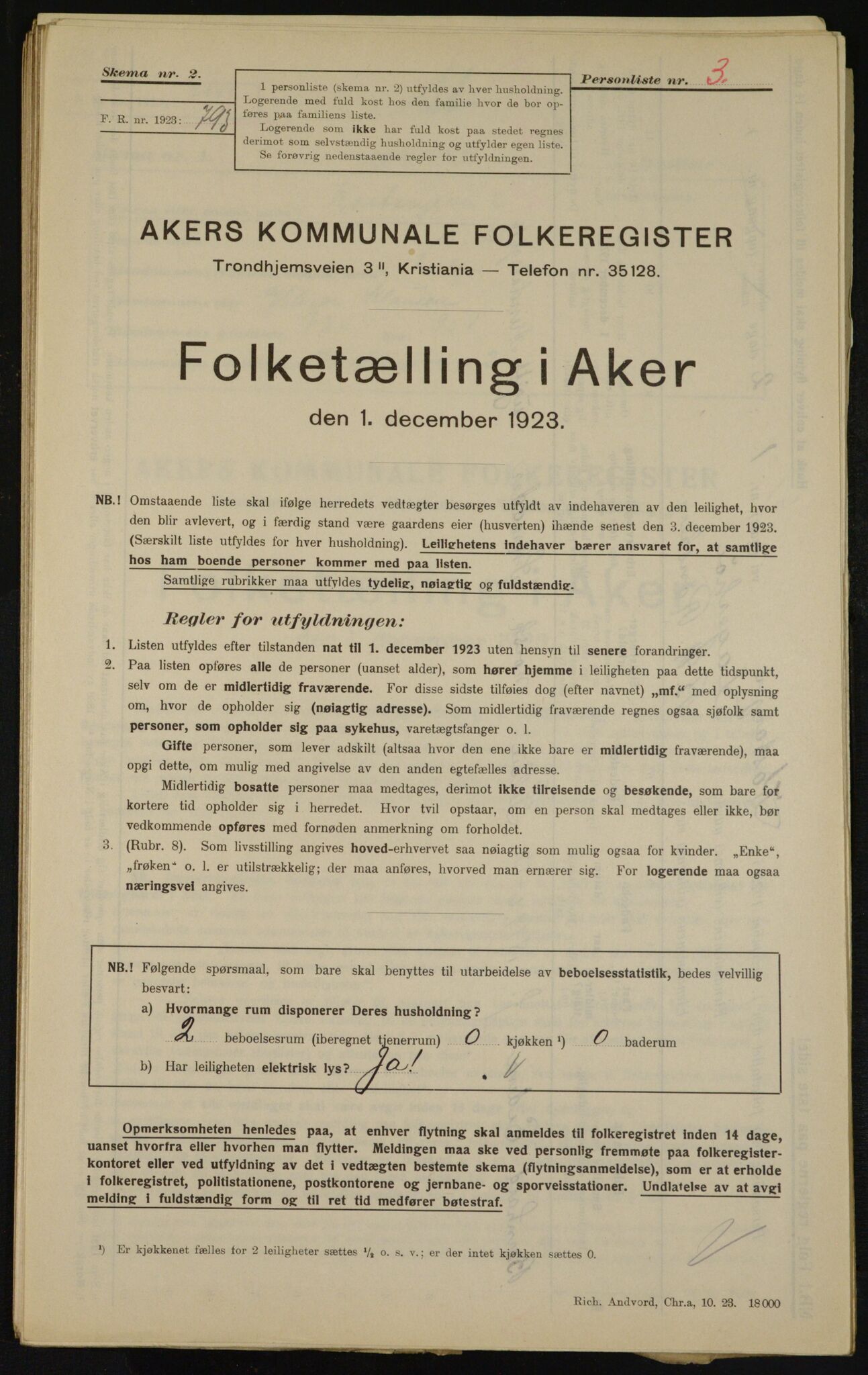 , Kommunal folketelling 1.12.1923 for Aker, 1923, s. 12244
