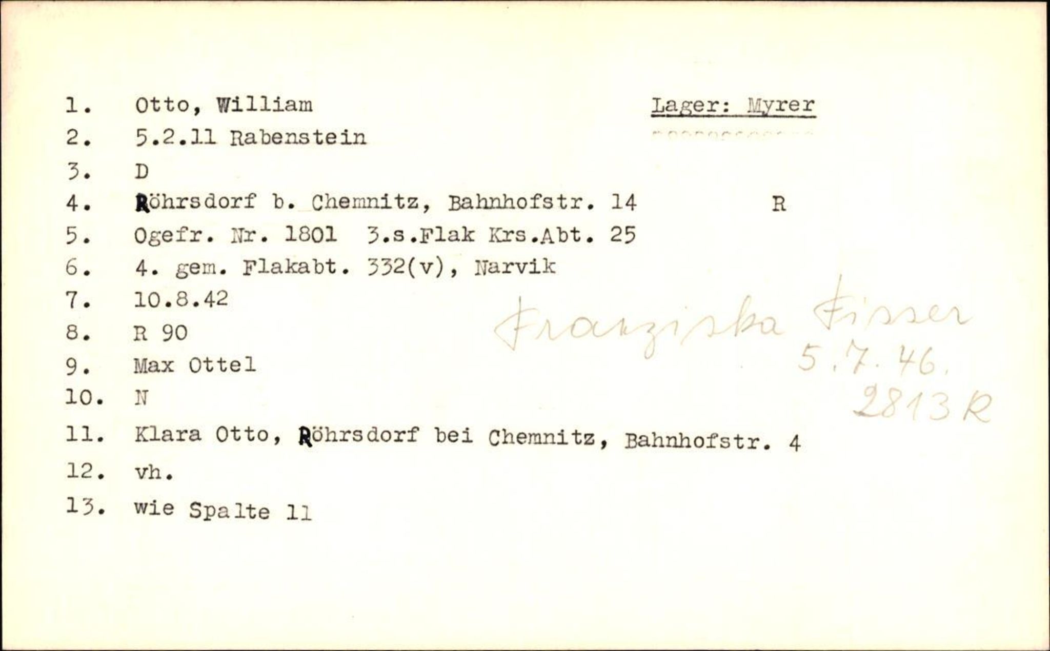 Hjemsendte tyskere , AV/RA-RAFA-6487/D/Db/L0020: Mülzet-Paülisch, 1945-1947, s. 1006