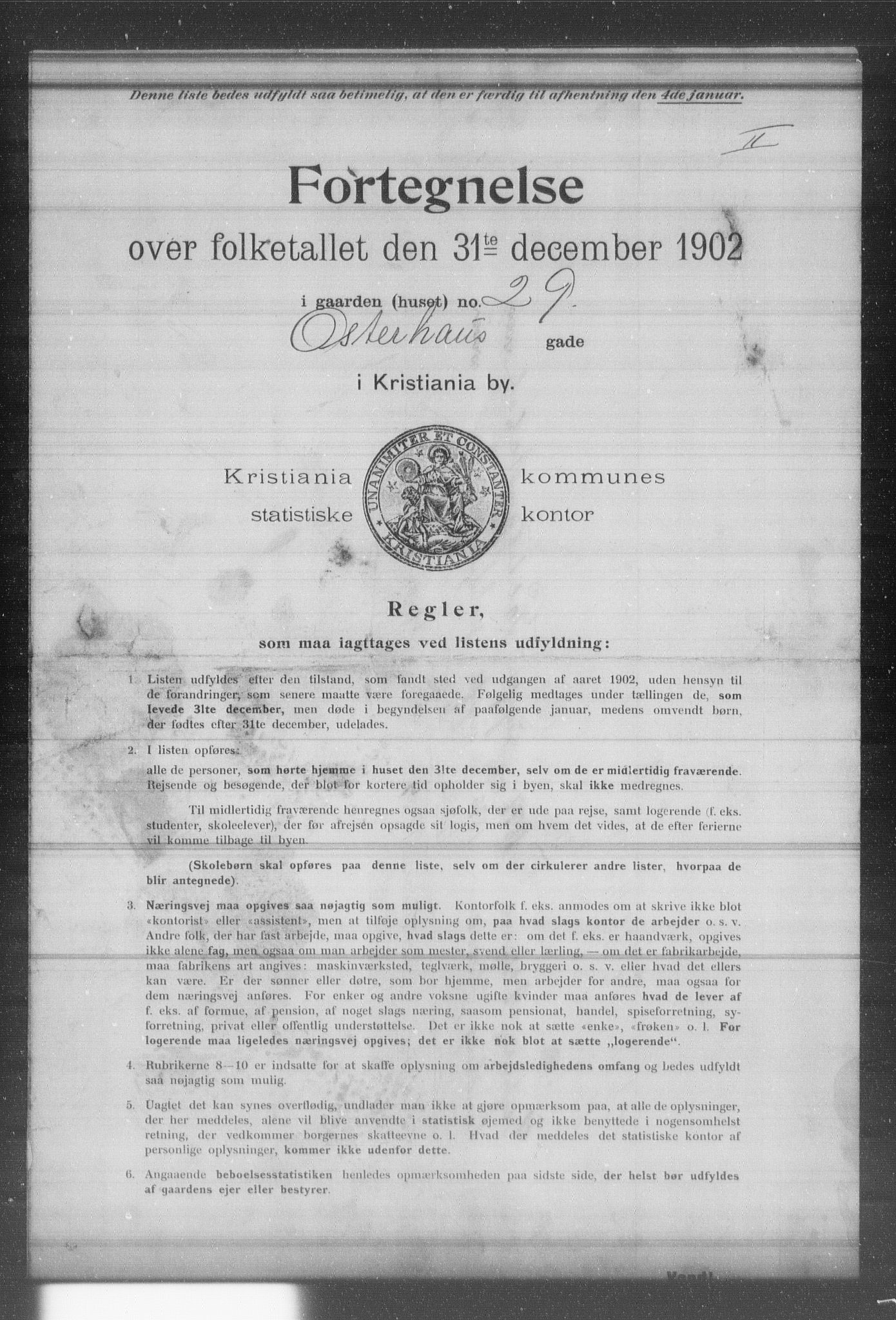 OBA, Kommunal folketelling 31.12.1902 for Kristiania kjøpstad, 1902, s. 14824