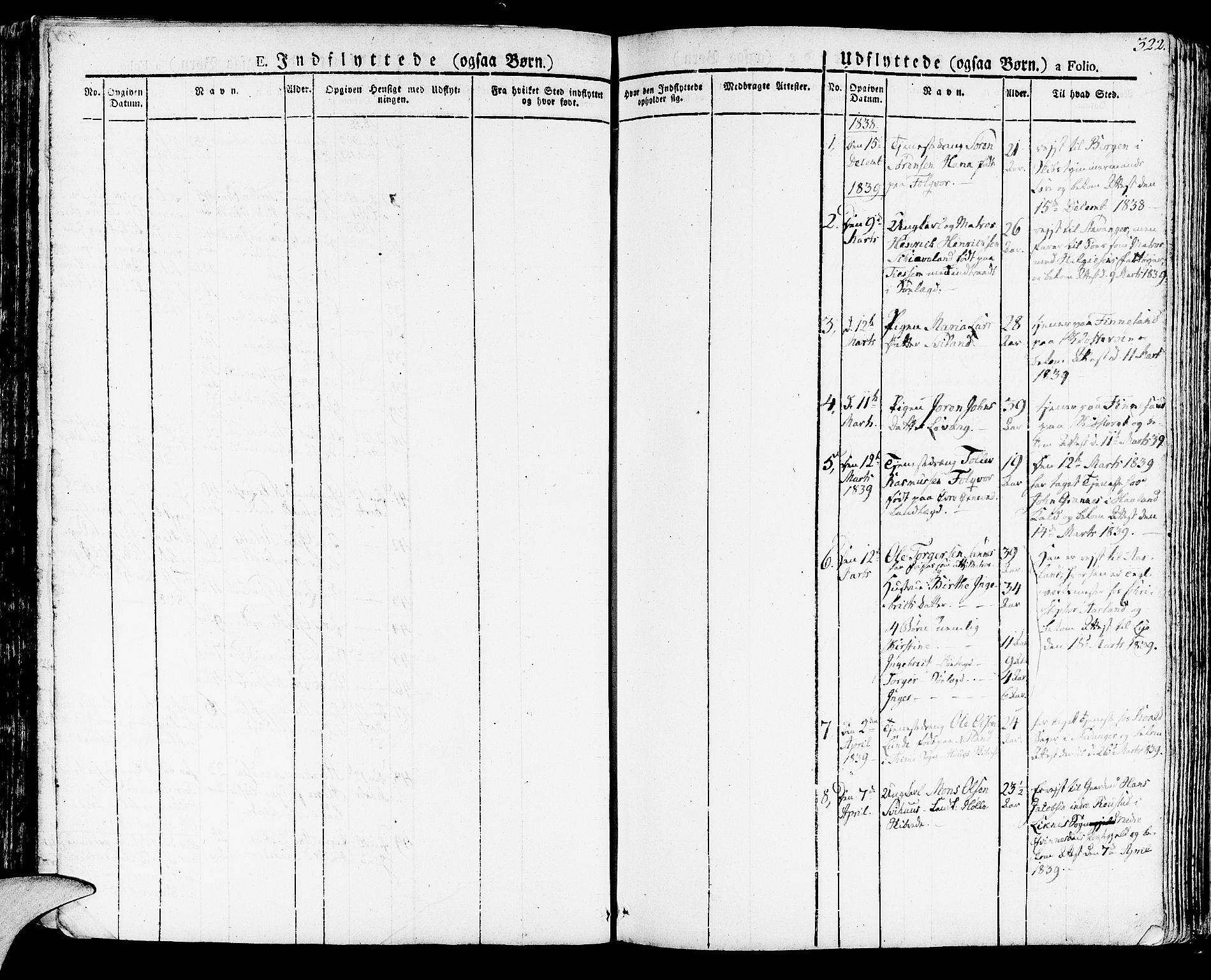 Høyland sokneprestkontor, AV/SAST-A-101799/001/30BA/L0007: Ministerialbok nr. A 7 /1, 1825-1841, s. 322