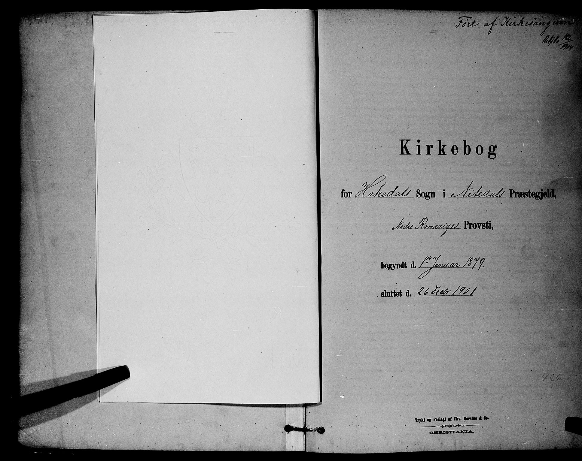 Nittedal prestekontor Kirkebøker, SAO/A-10365a/G/Gb/L0002: Klokkerbok nr. II 2, 1879-1901