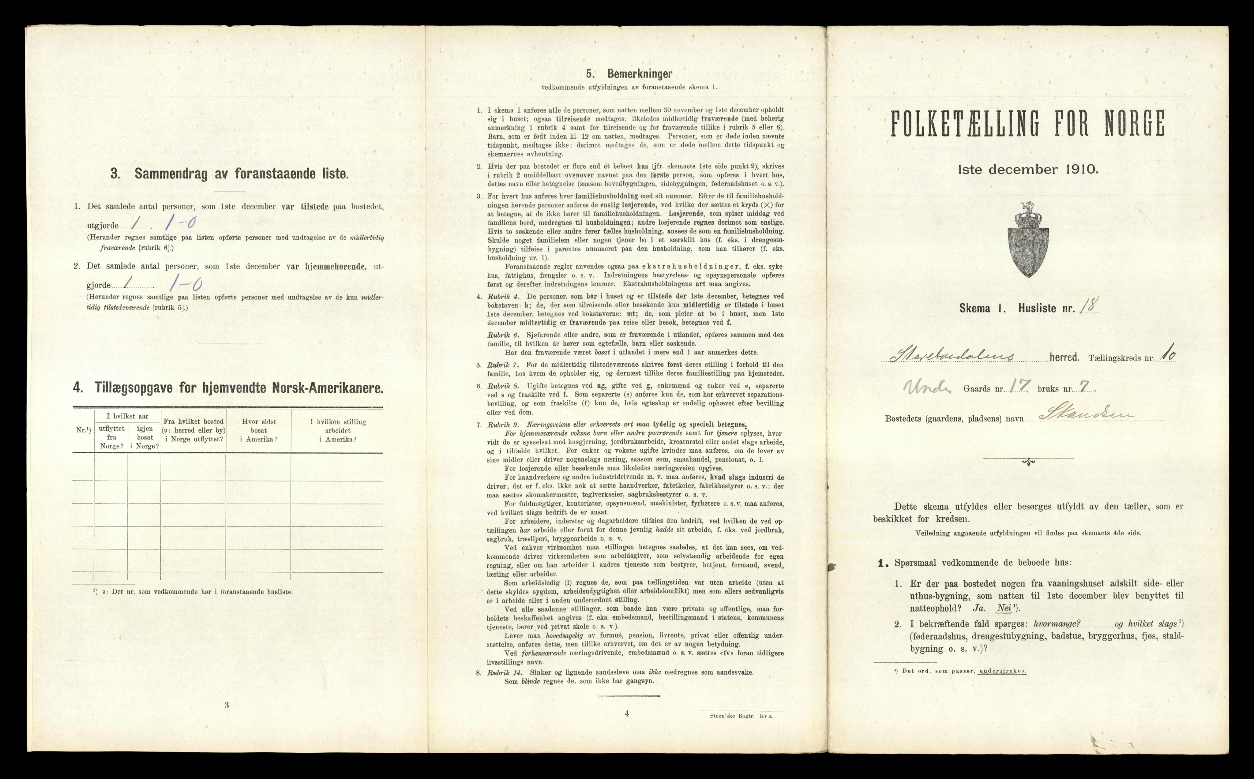 RA, Folketelling 1910 for 0430 Stor-Elvdal herred, 1910, s. 1161
