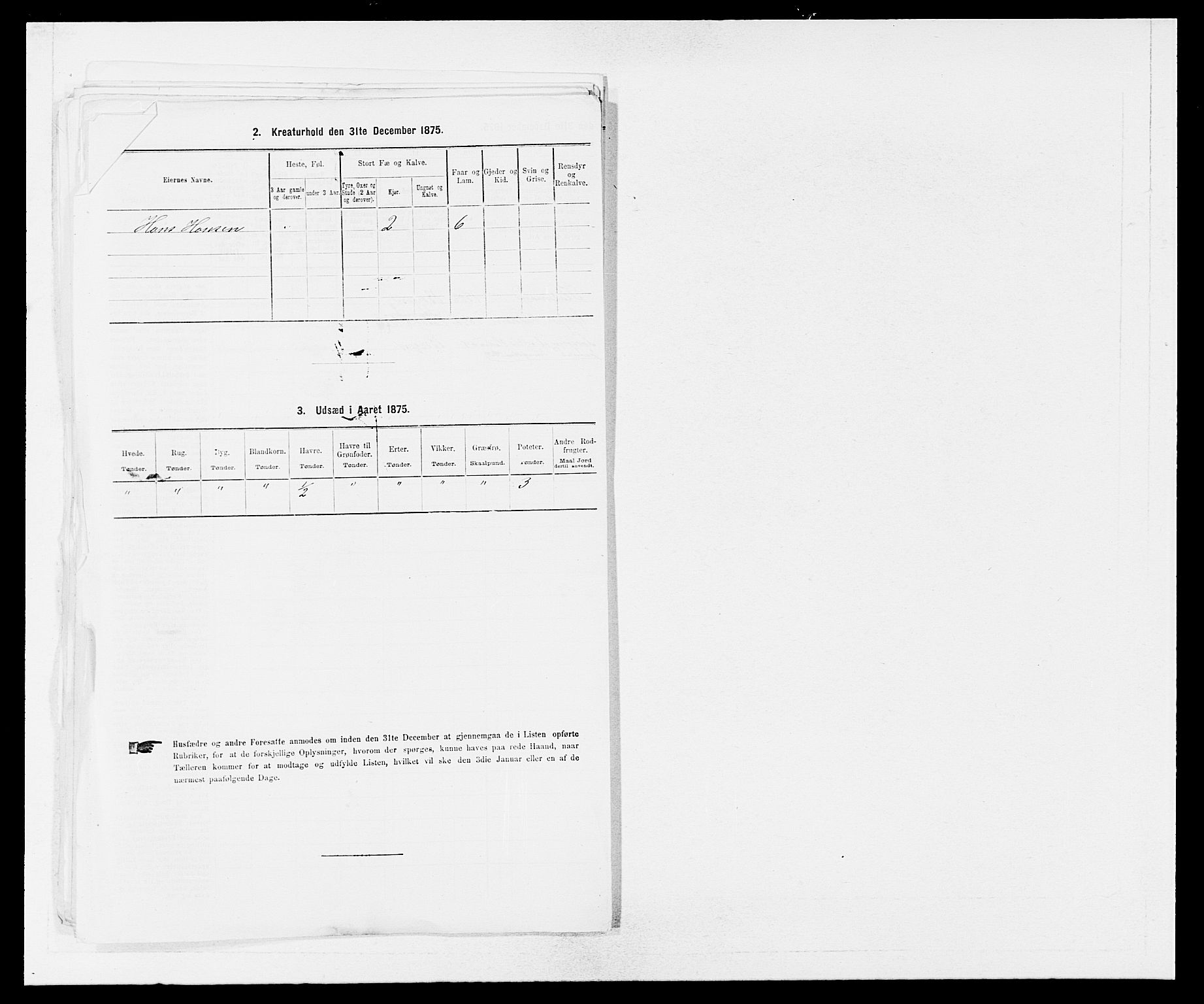 SAB, Folketelling 1875 for 1253P Hosanger prestegjeld, 1875, s. 905